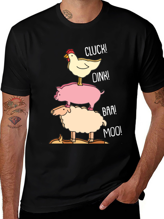 Funny Farm Animal Stack T-Shirt