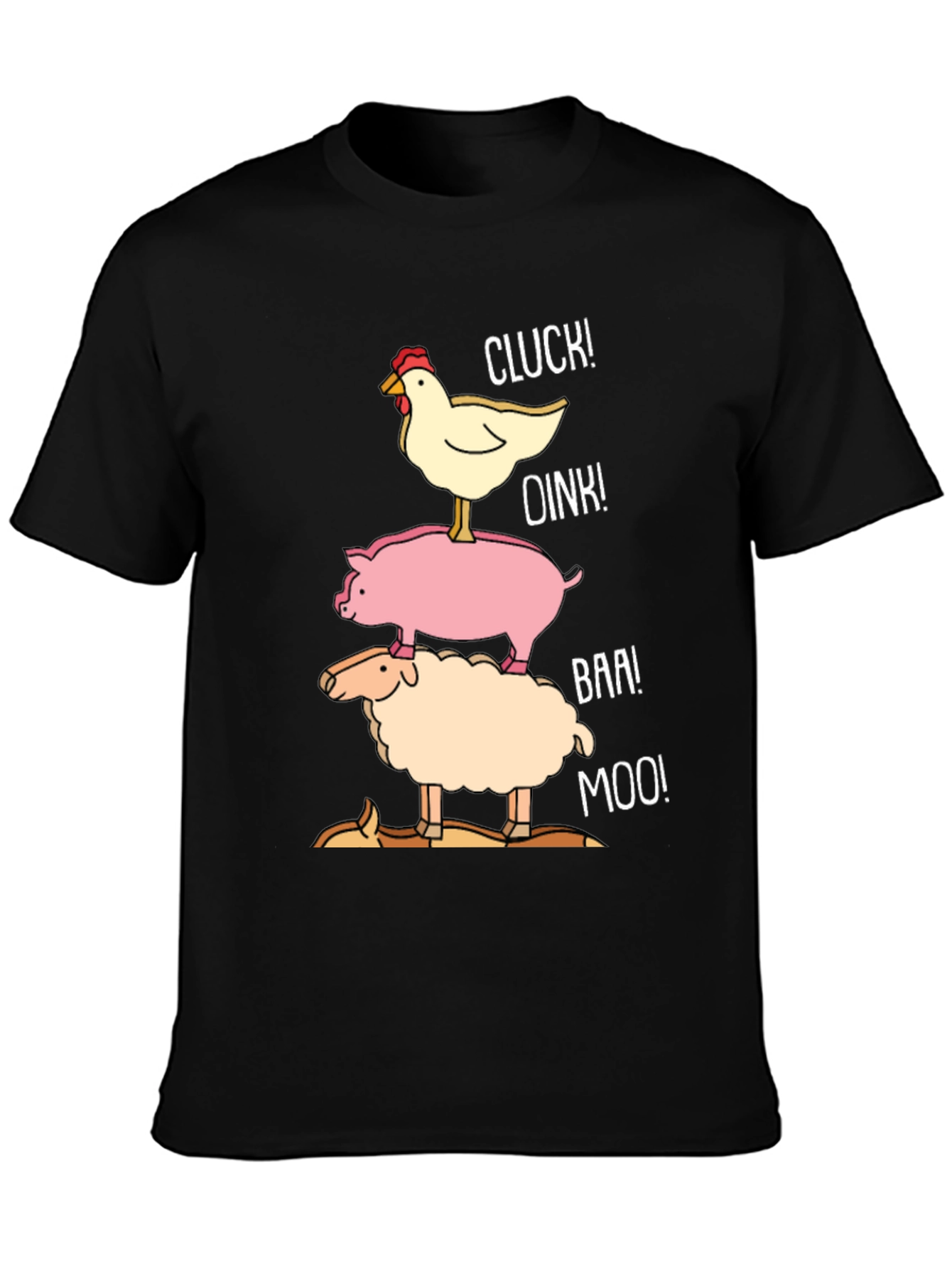 Funny Farm Animal Stack T-Shirt