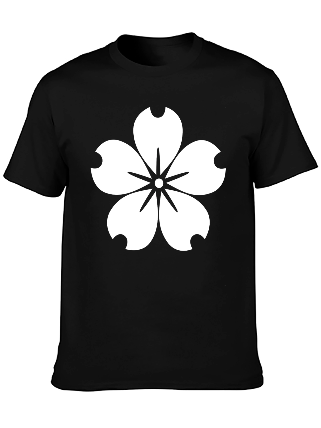 Sakura Blossom Graphic Tee - Stylish Black T-Shirt