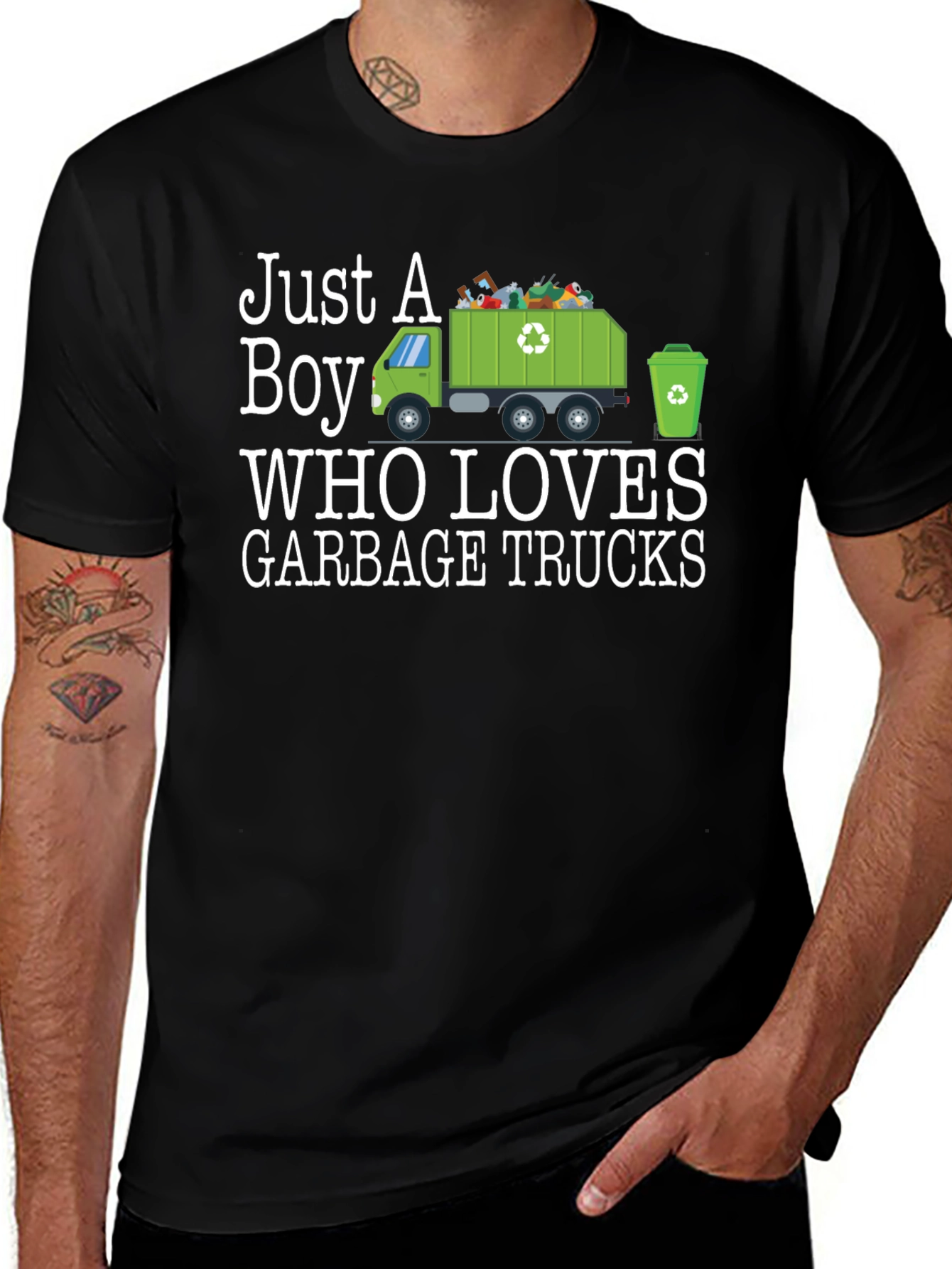 Just A Boy Who Loves Garbage Trucks T-Shirt