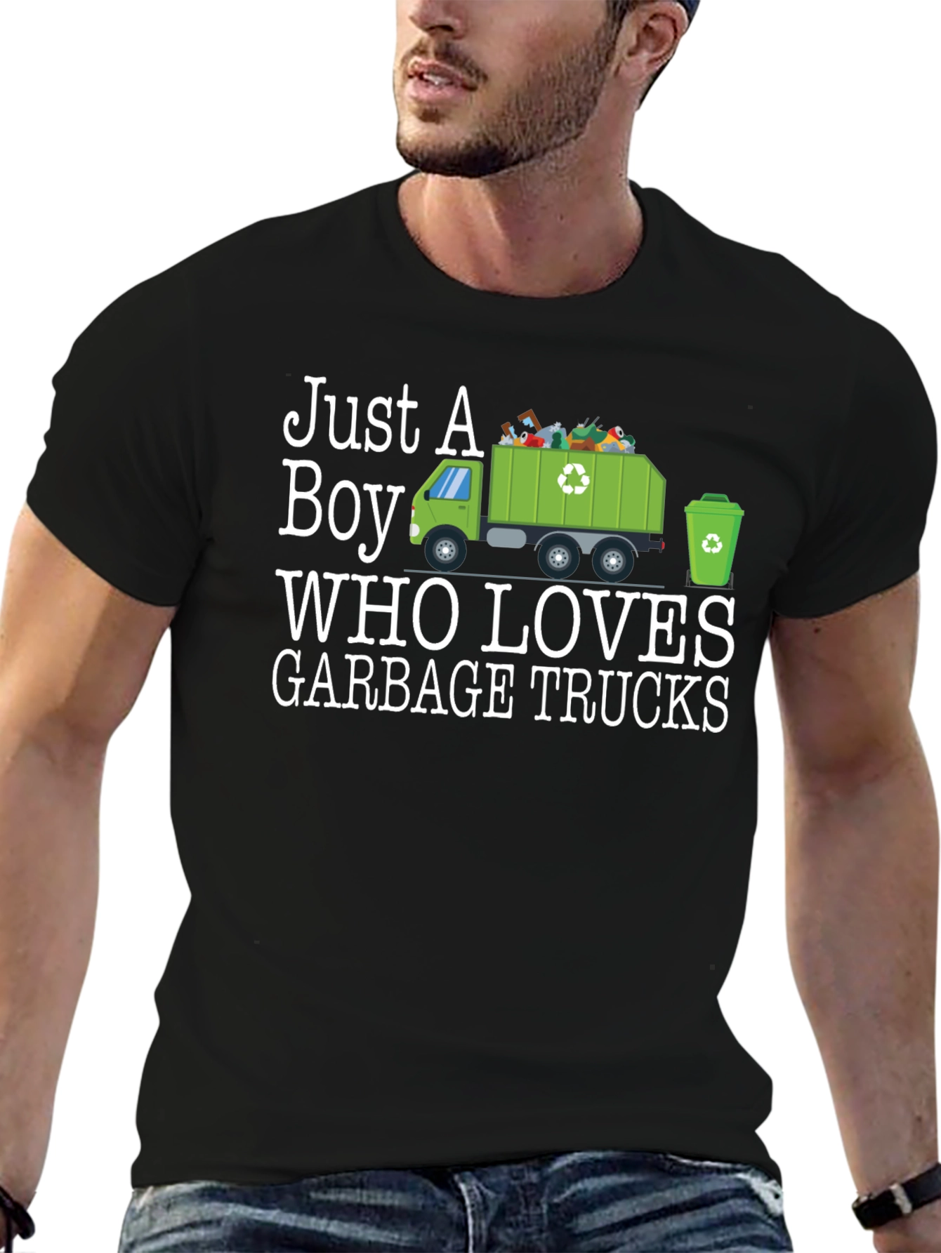 Just A Boy Who Loves Garbage Trucks T-Shirt