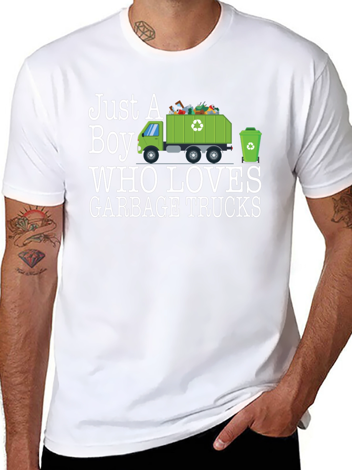 Just A Boy Who Loves Garbage Trucks T-Shirt