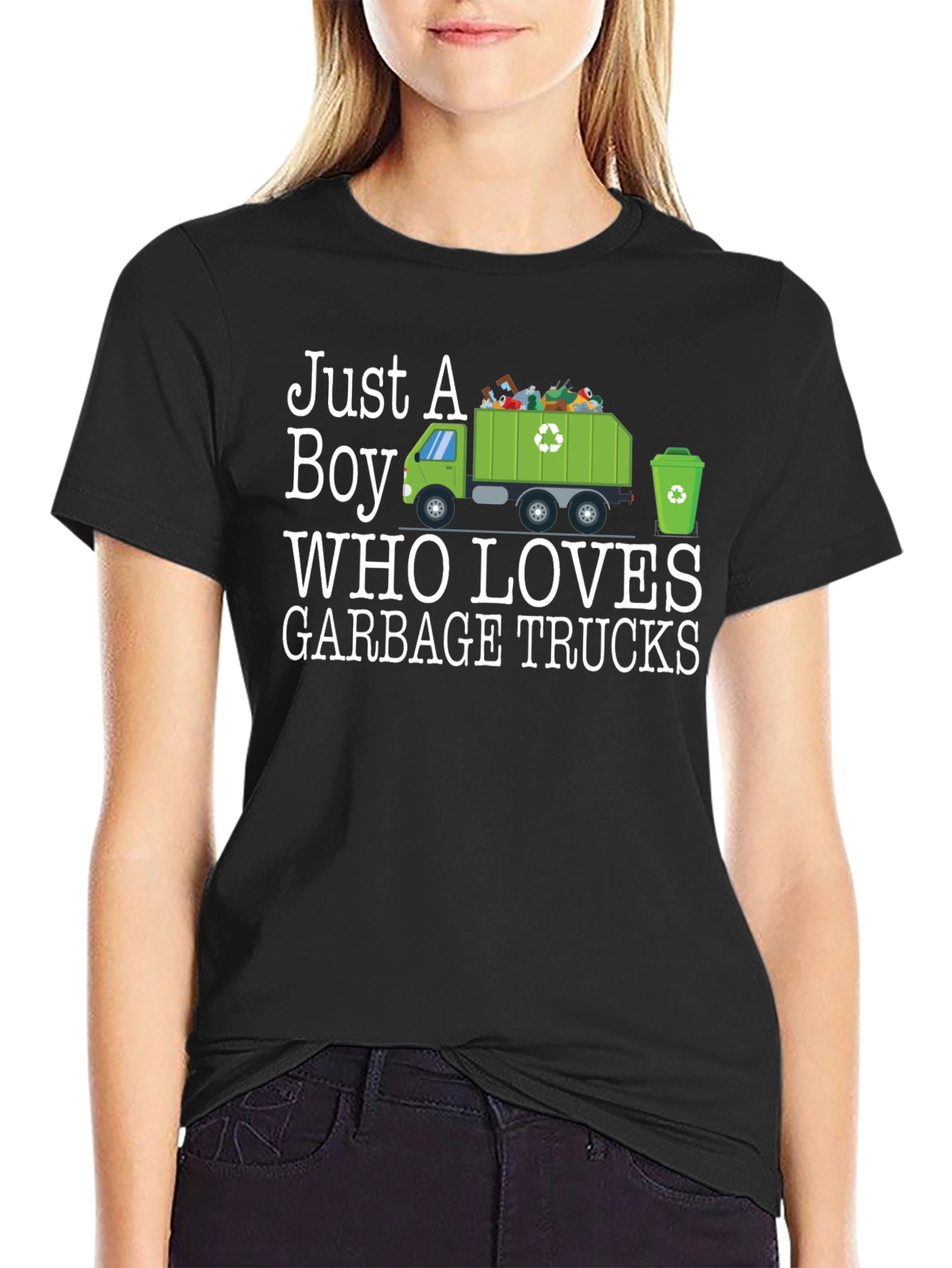 Just A Boy Who Loves Garbage Trucks T-Shirt