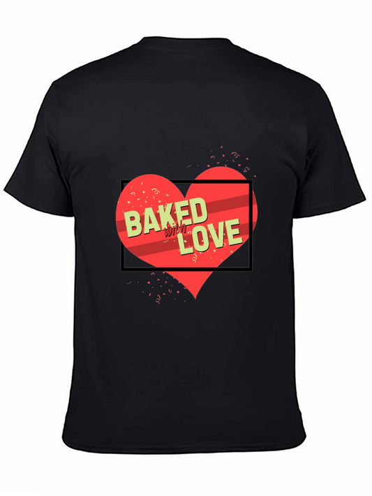 Baked with Love Graphic Tee - Black Unisex Shirt
