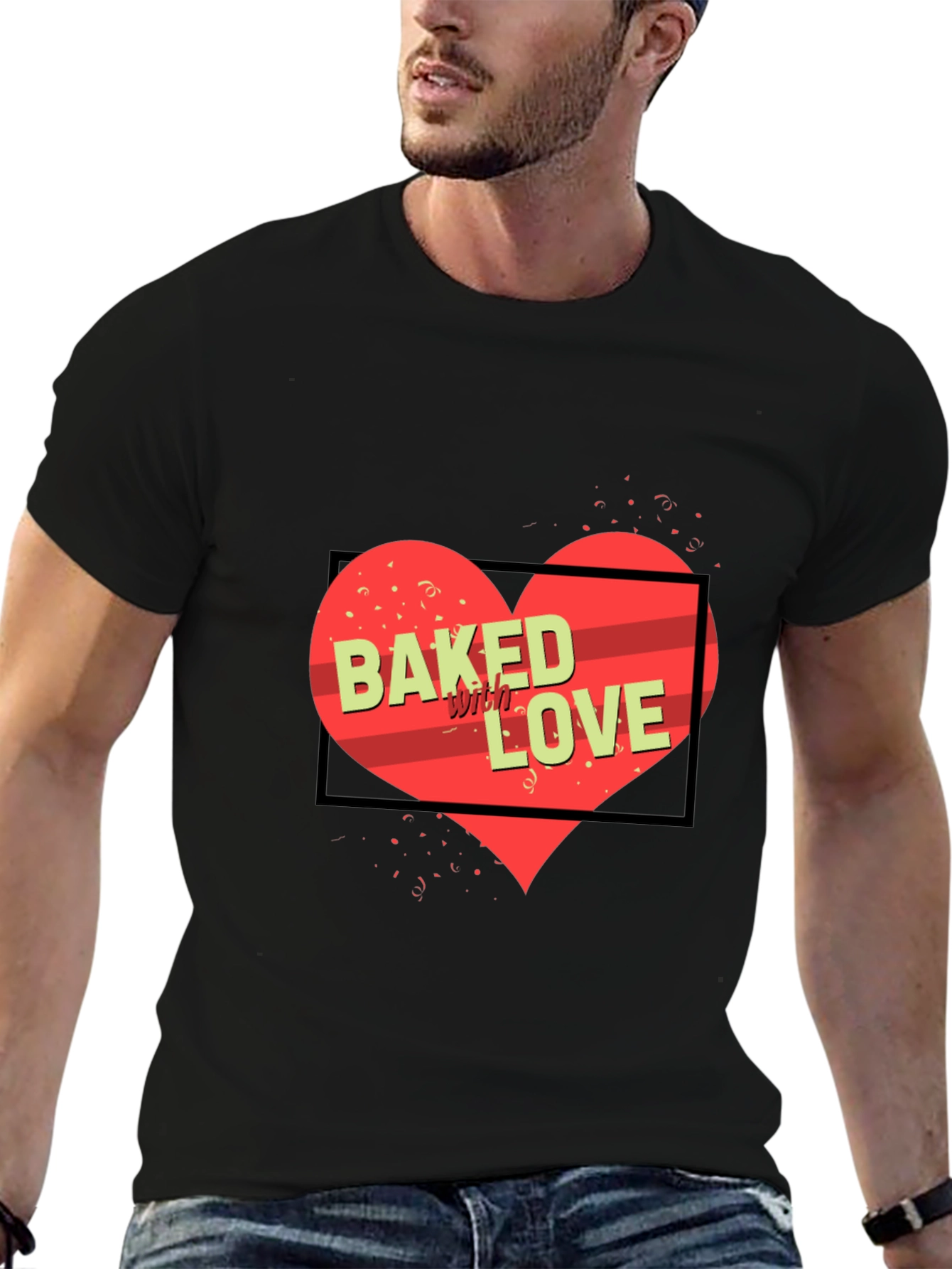 Baked with Love Graphic Tee - Black Unisex Shirt