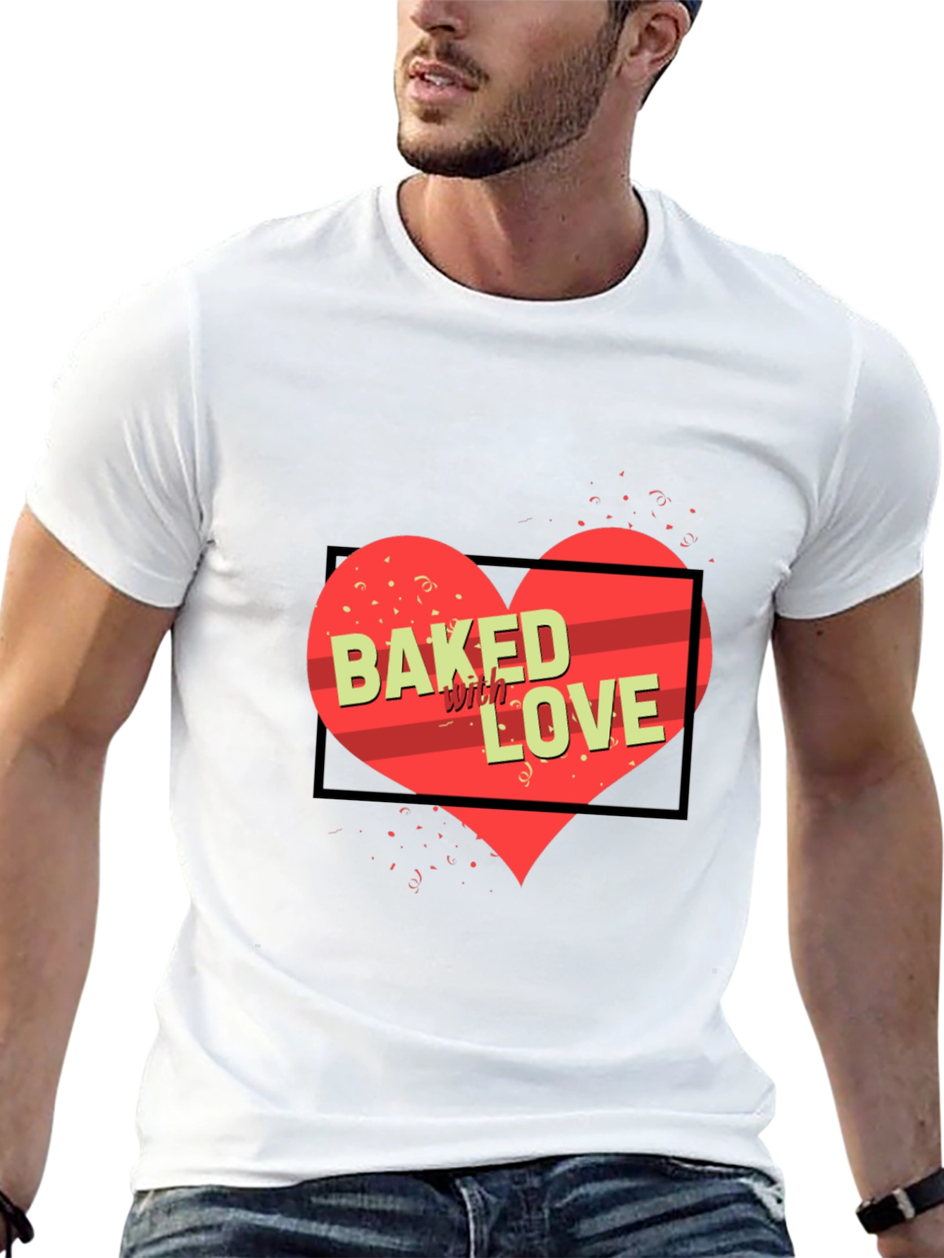 Baked with Love Graphic Tee - Black Unisex Shirt