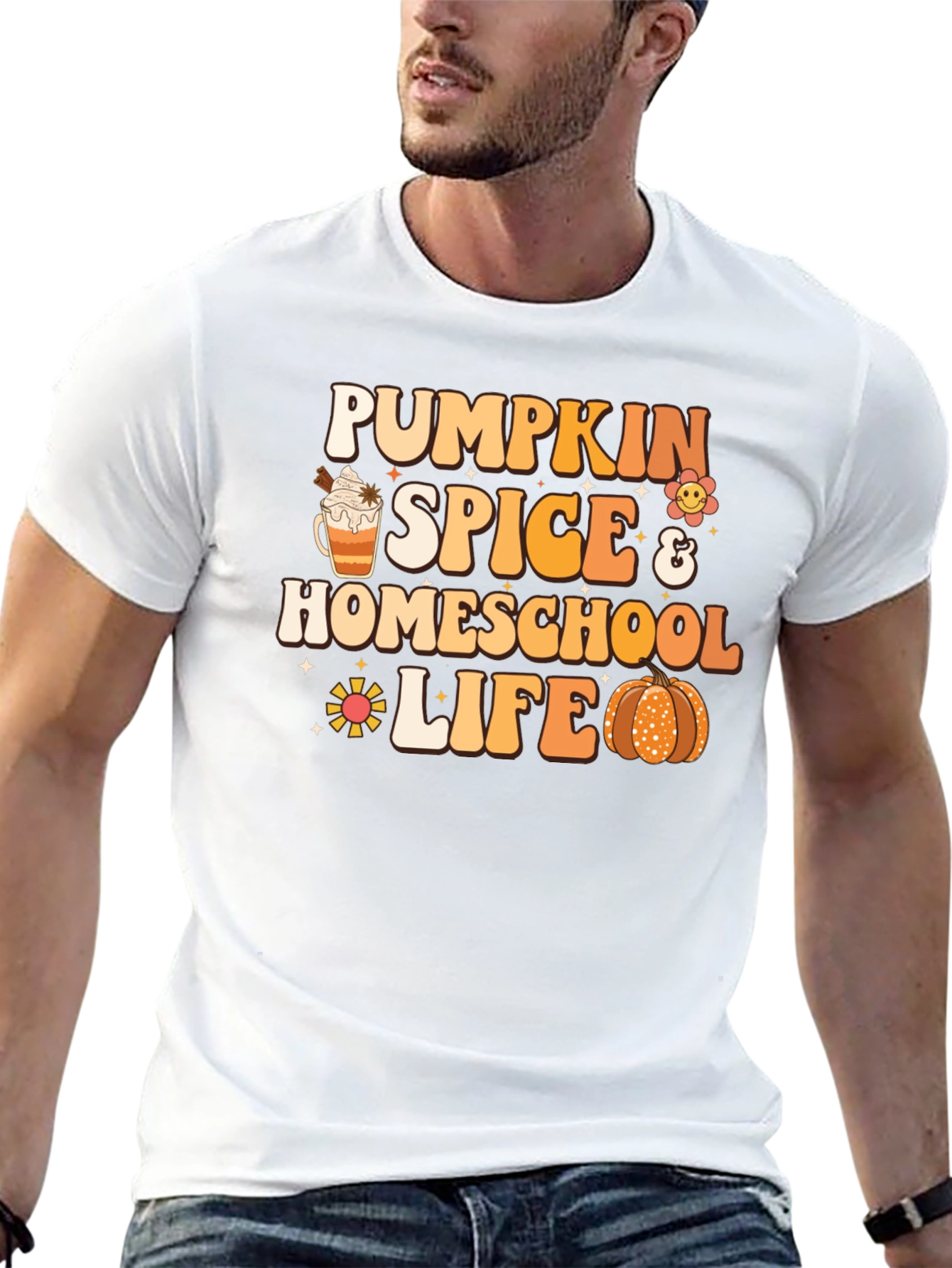 Pumpkin Spice Homeschool Life Black T-Shirt