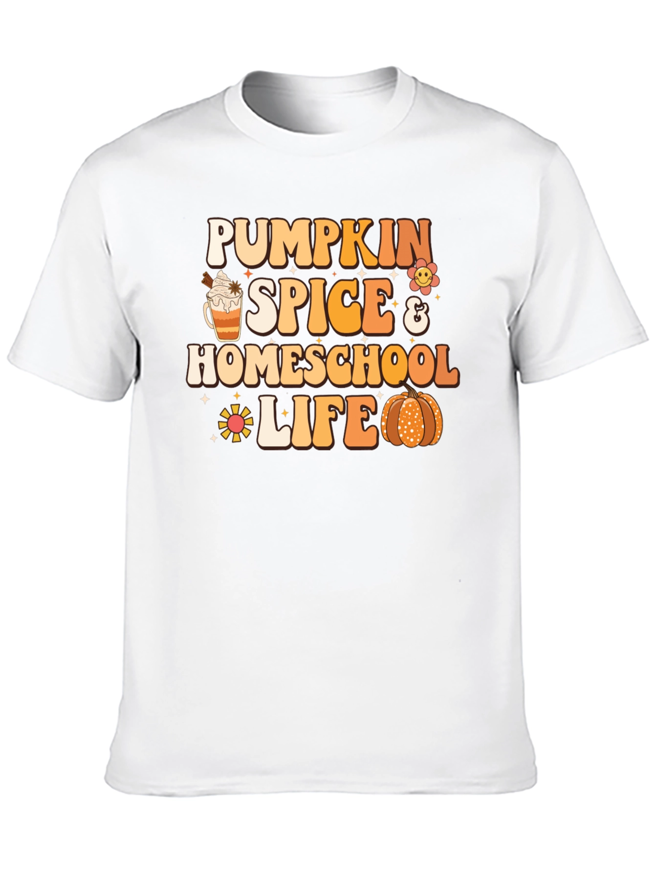 Pumpkin Spice Homeschool Life Black T-Shirt