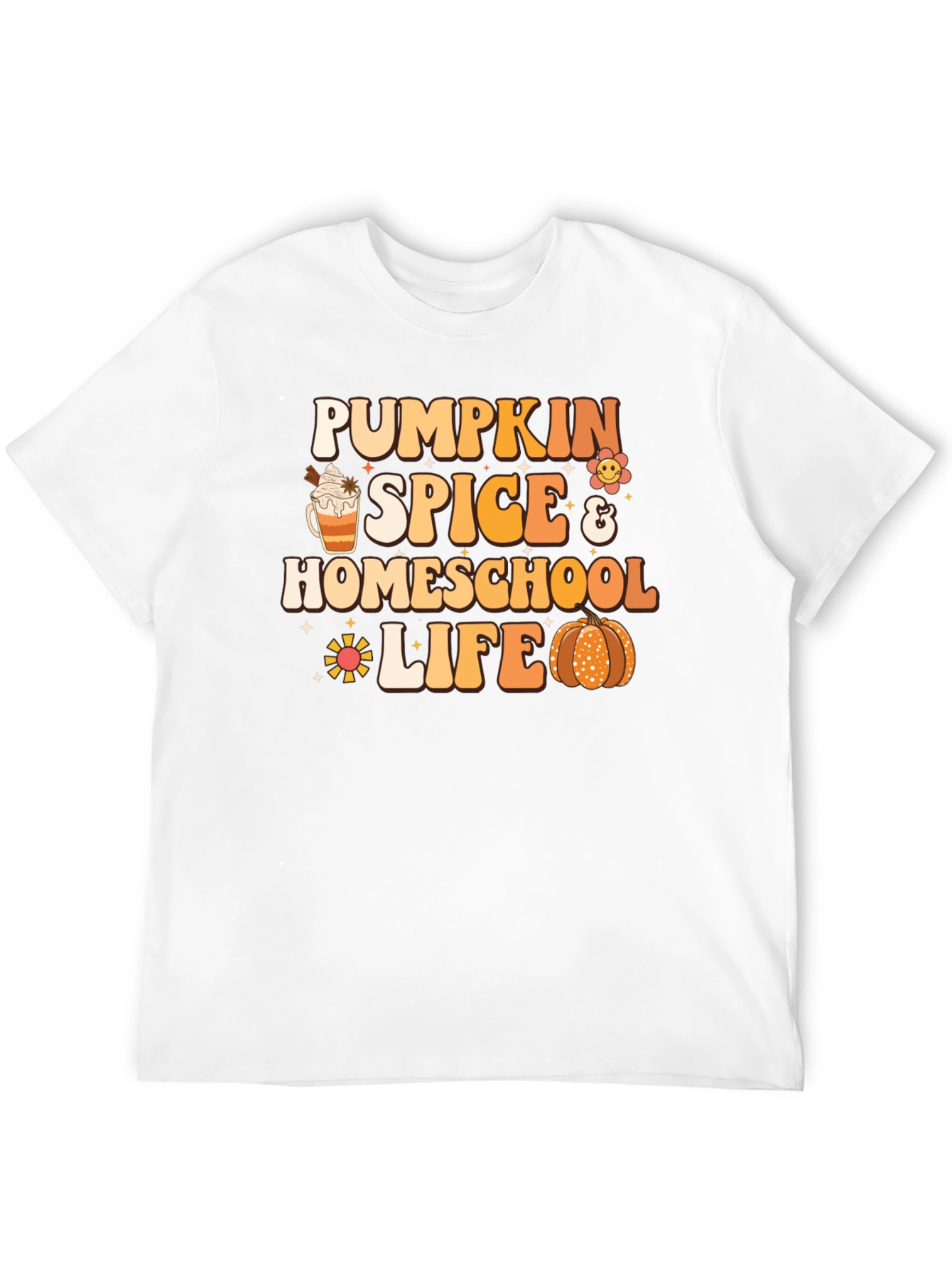 Pumpkin Spice Homeschool Life Black T-Shirt