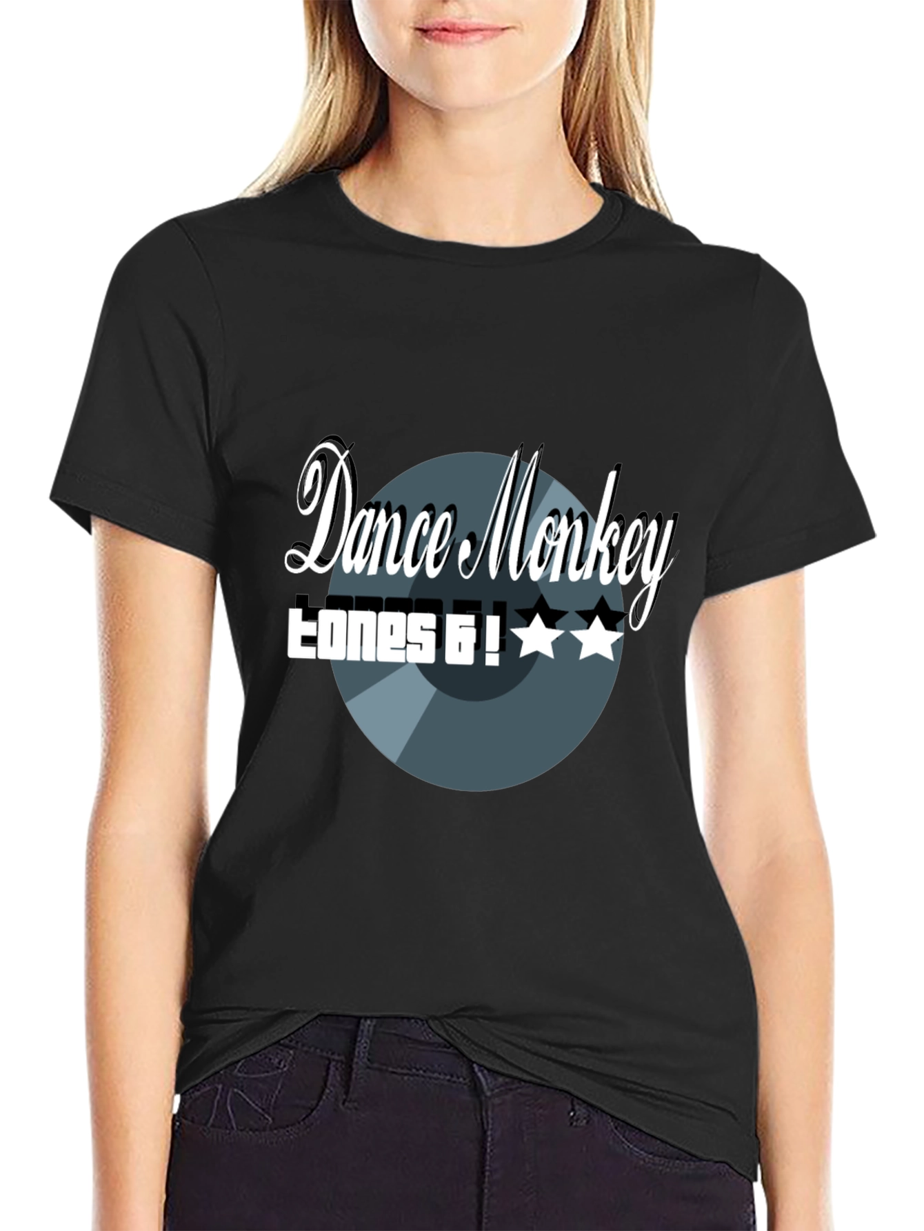 Dance Monkey Tones and I Black Graphic Tee