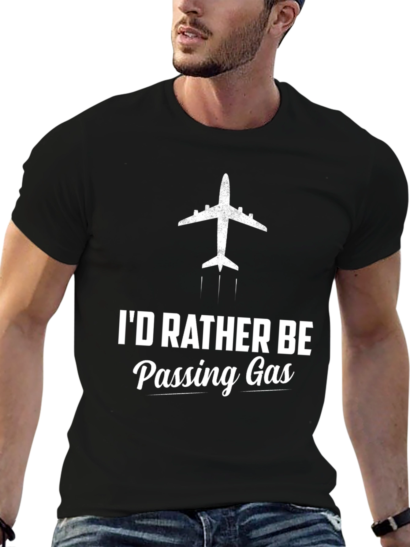 Id Rather Be Passing Gas Funny Airplane T-Shirt