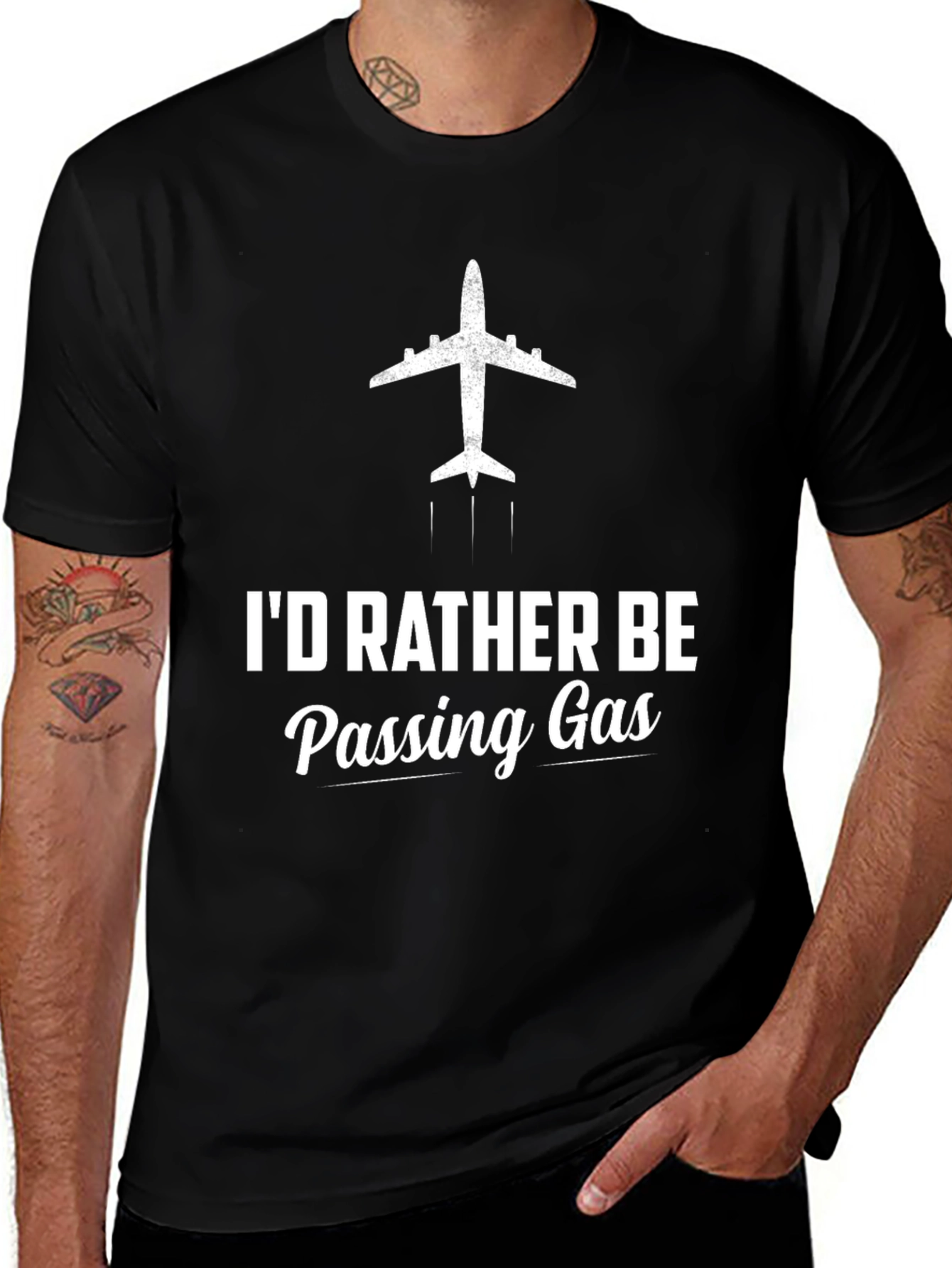 Id Rather Be Passing Gas Funny Airplane T-Shirt