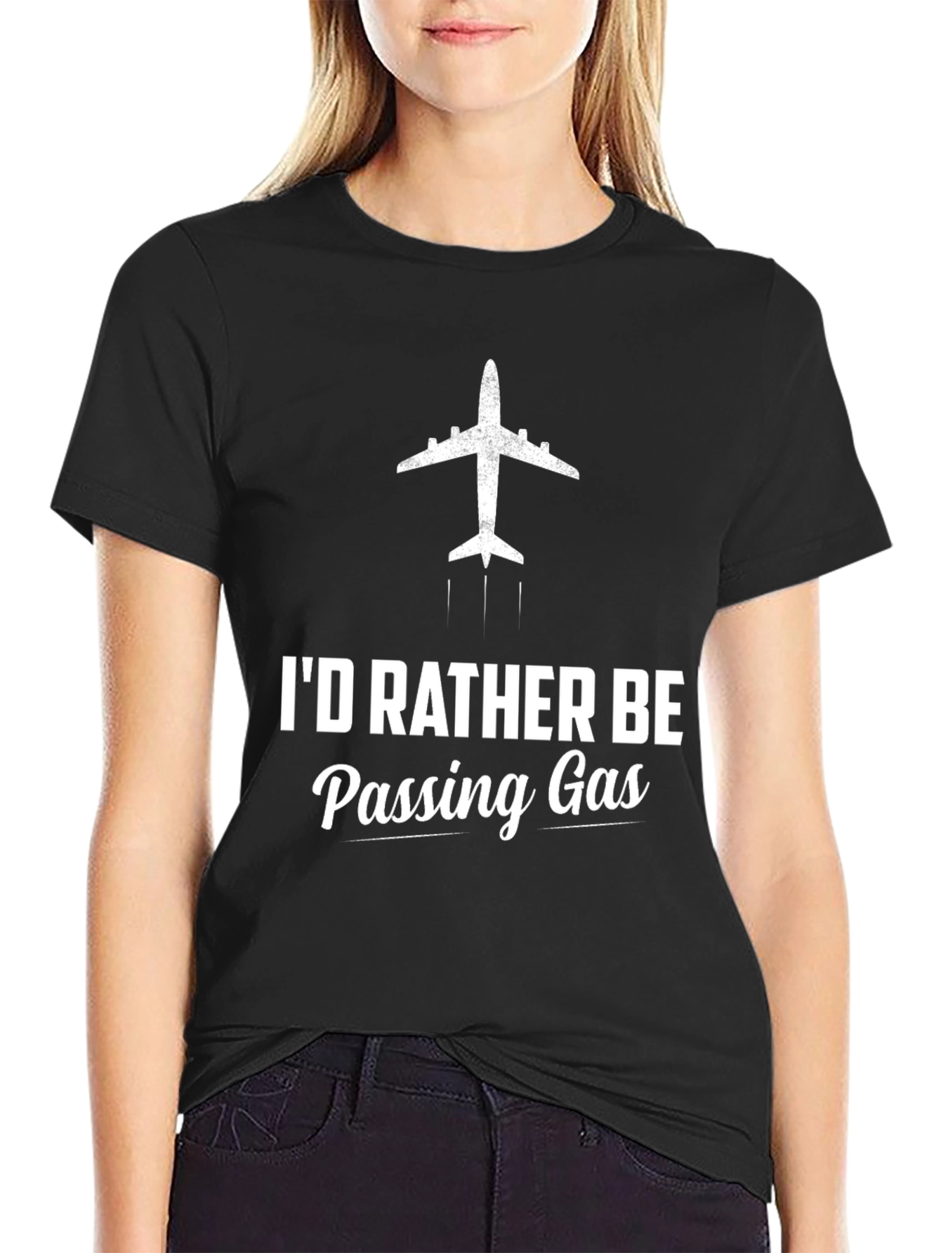 Id Rather Be Passing Gas Funny Airplane T-Shirt