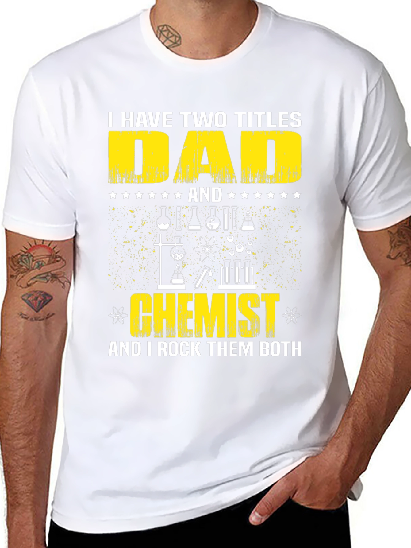 Dad Chemist T-Shirt - I Rock Them Both