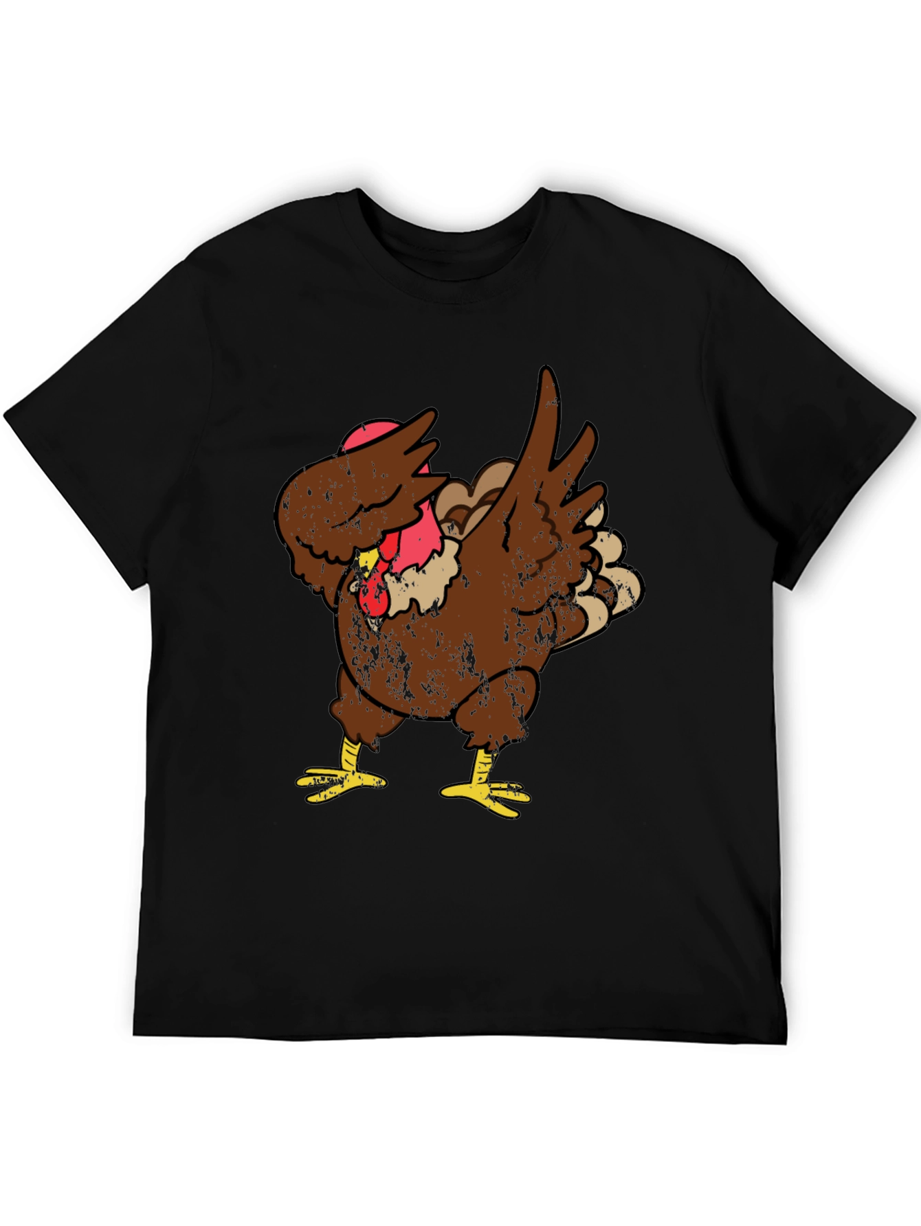 Thanksgiving Dabbing Turkey Graphic T-Shirt