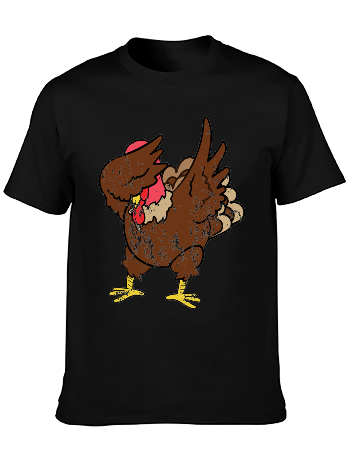 Thanksgiving Dabbing Turkey Graphic T-Shirt