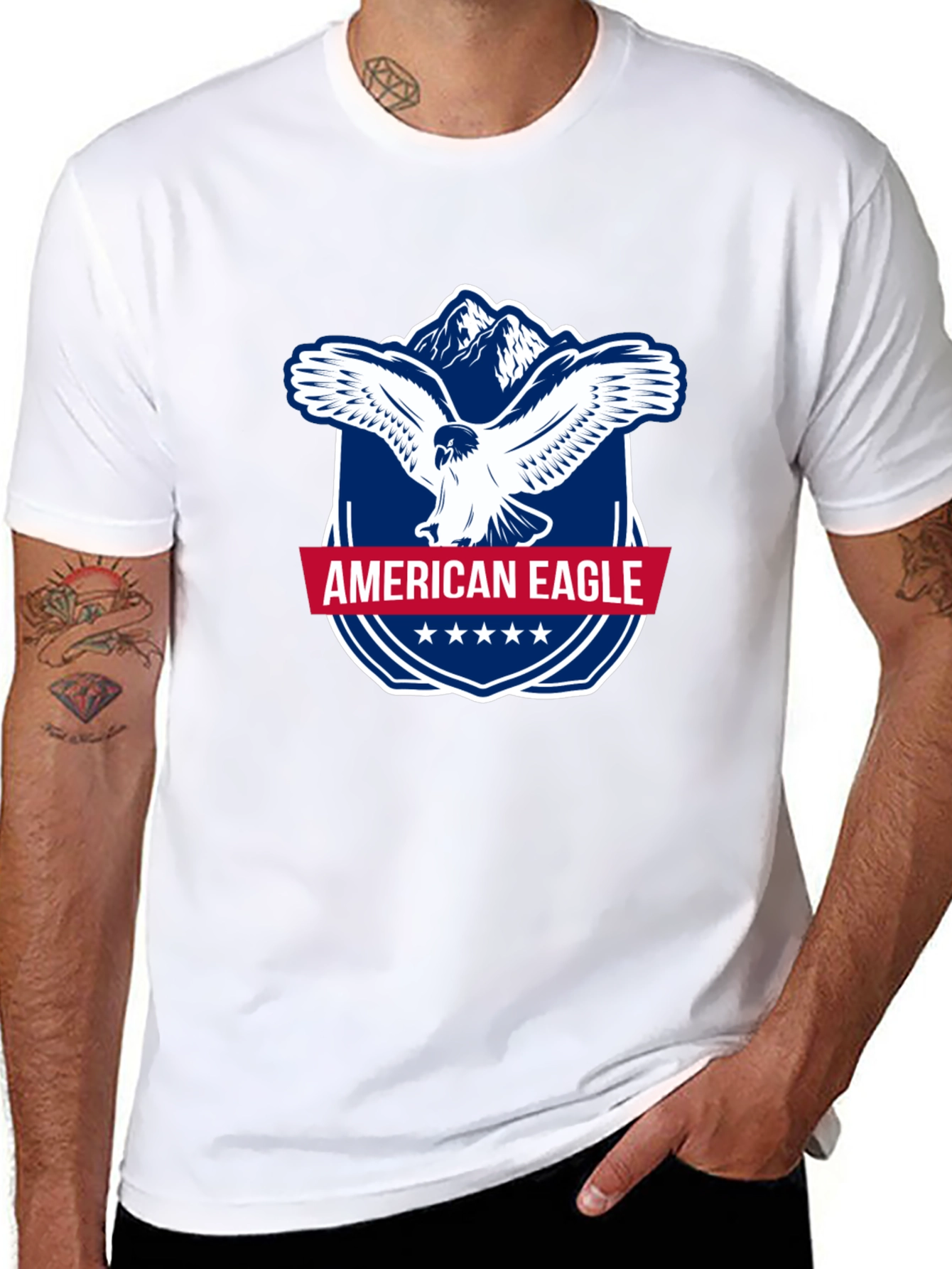 American Eagle Graphic T-Shirt - Patriotic Style