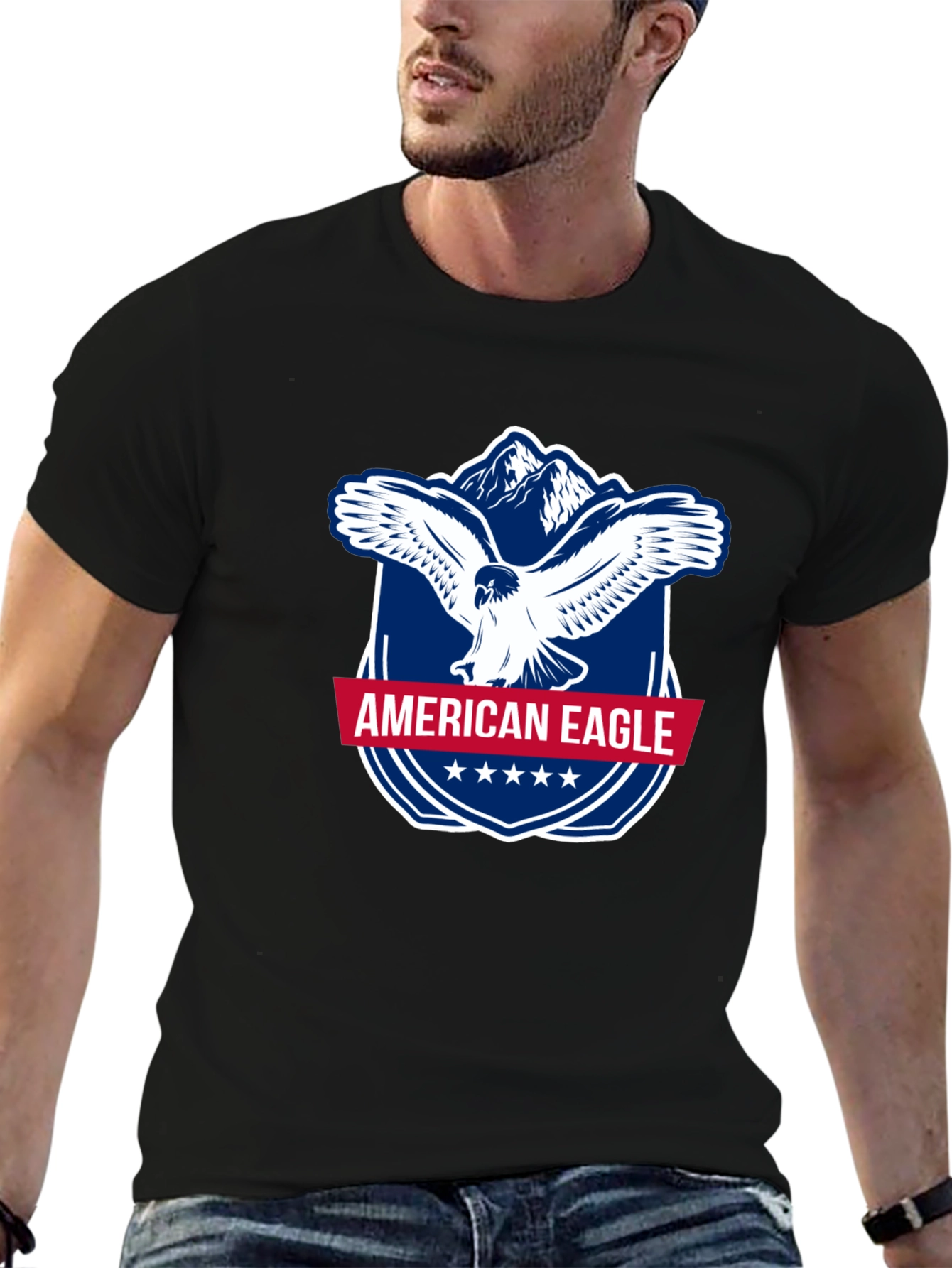 American Eagle Graphic T-Shirt - Patriotic Style