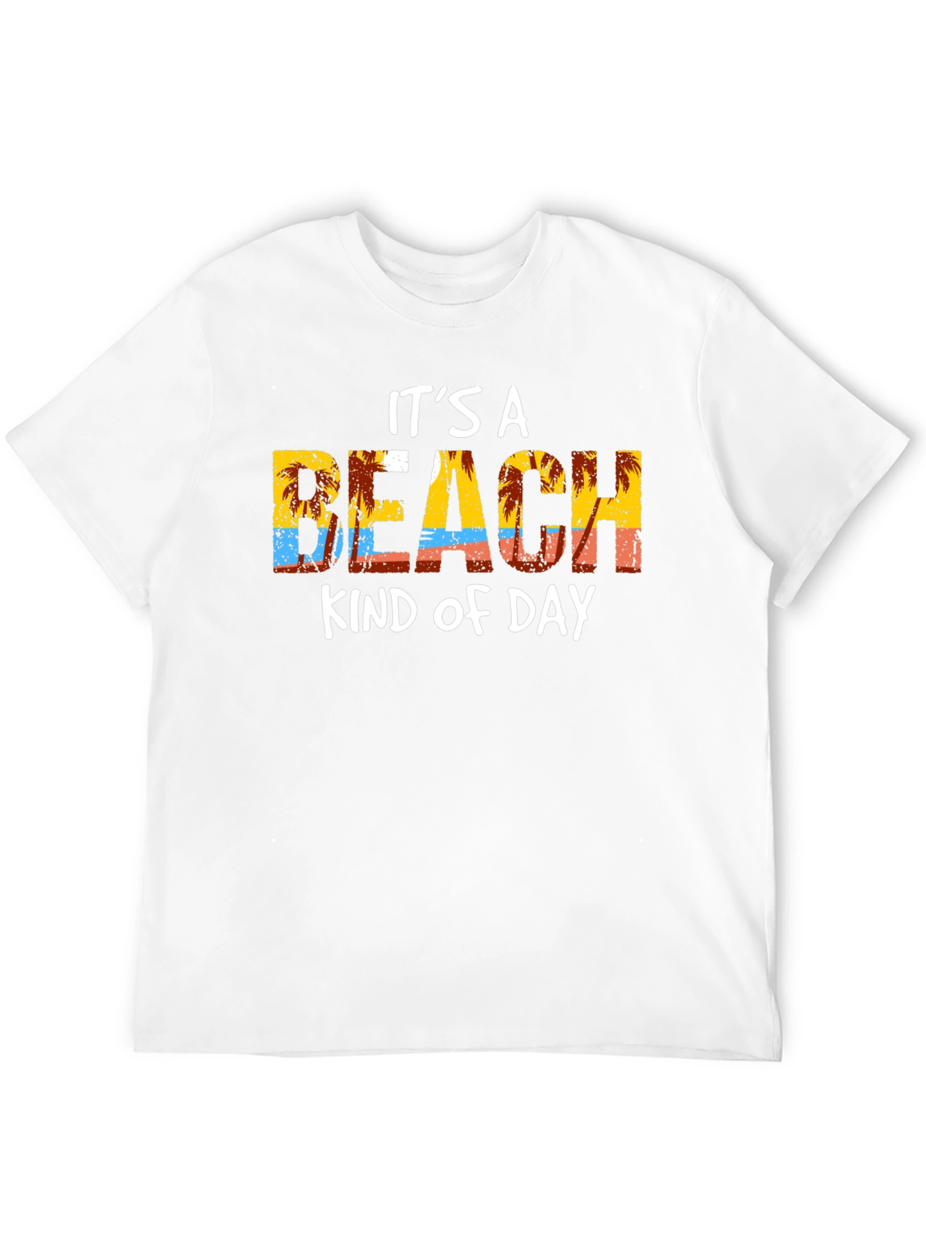 Its a Beach Kind of Day Black Graphic T-Shirt