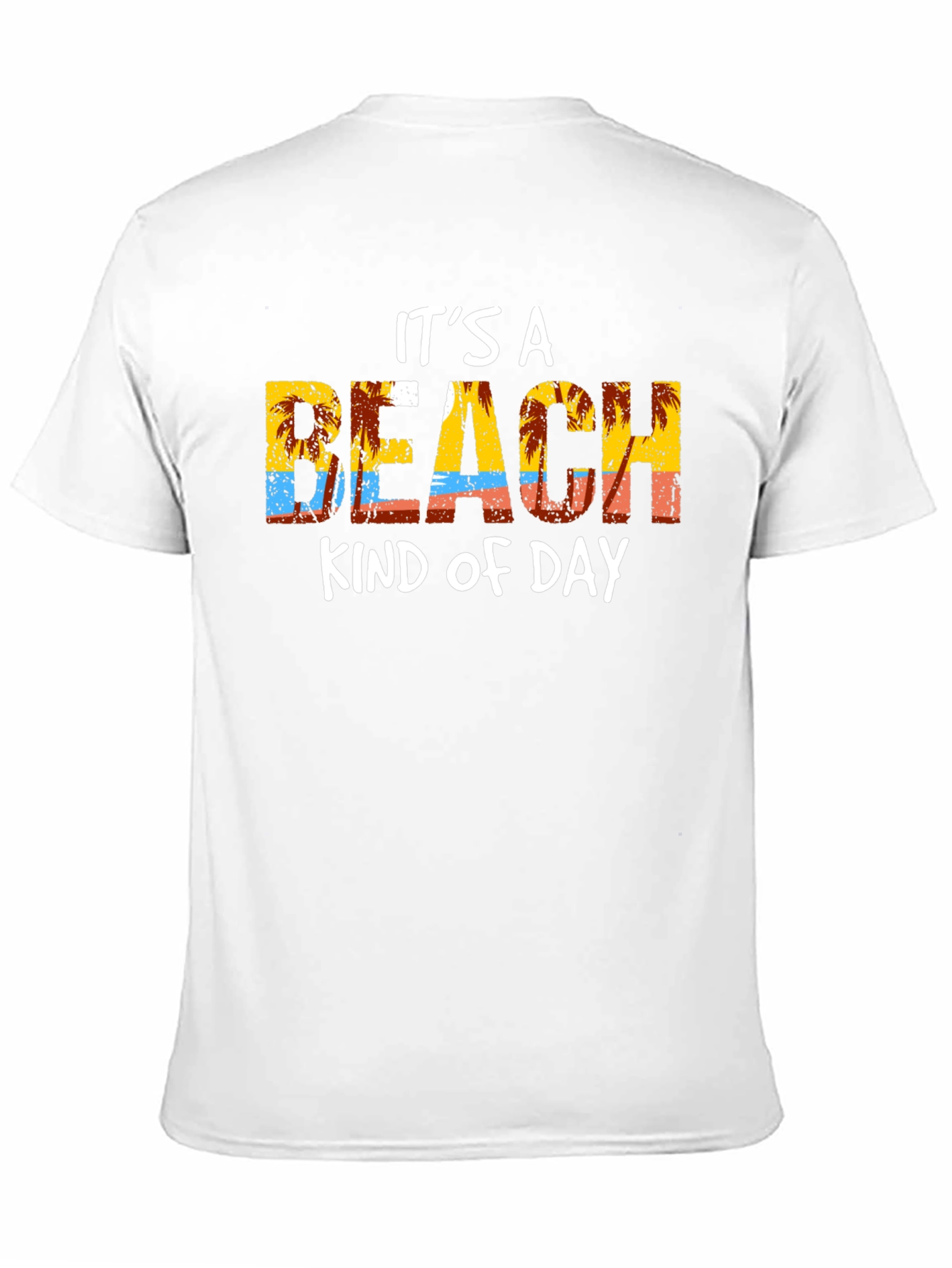 Its a Beach Kind of Day Black Graphic T-Shirt