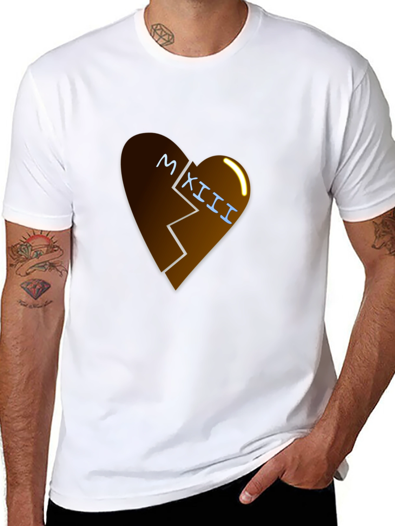Broken Heart Roman Numeral Graphic Tee