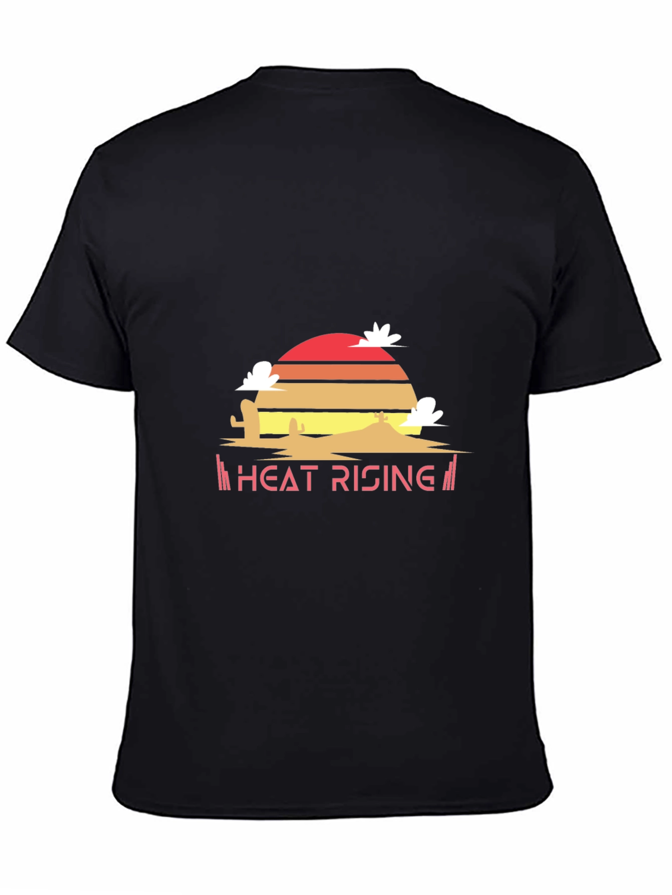 Heat Rising Graphic Tee - Desert Sunset Black T-Shirt