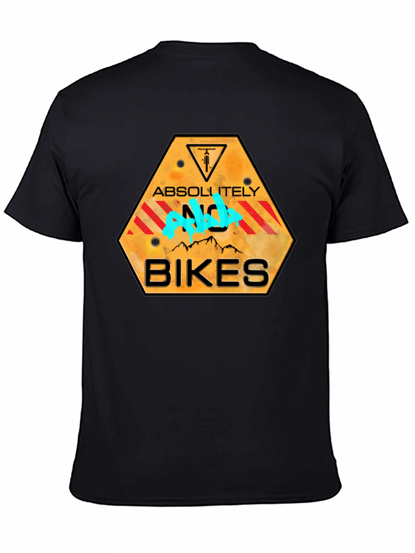 Absolutely No Bikes T-Shirt - Novelty Graphic Tee