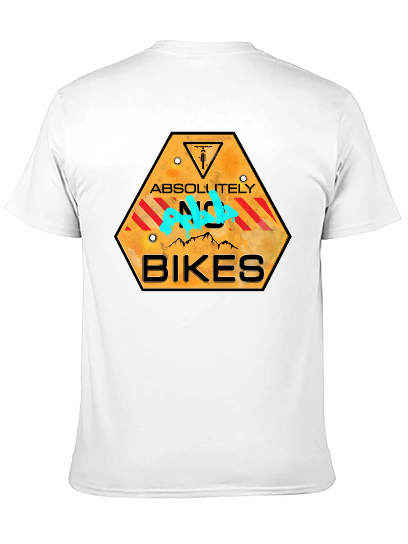 Absolutely No Bikes T-Shirt - Novelty Graphic Tee
