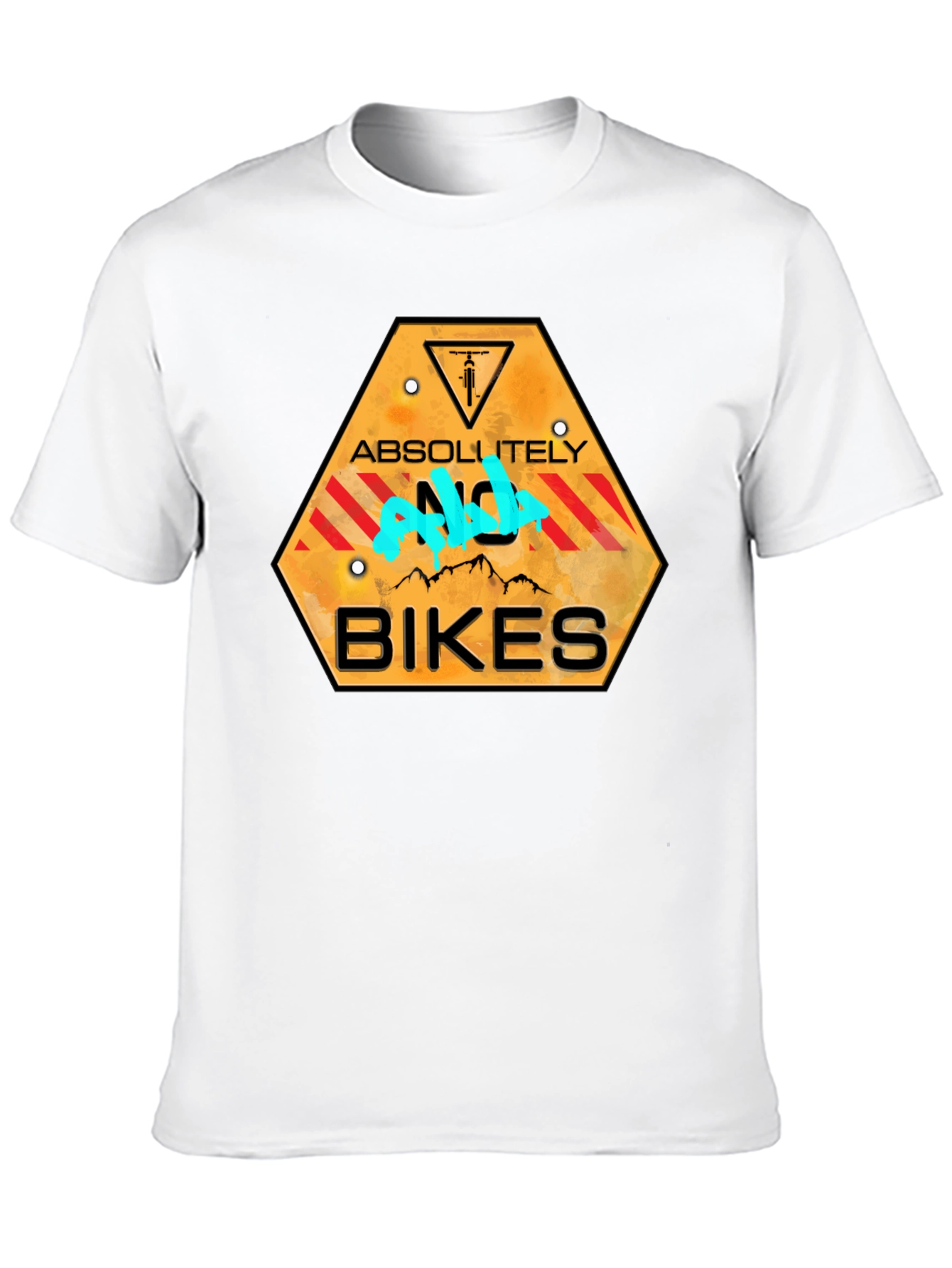 Absolutely No Bikes T-Shirt - Novelty Graphic Tee