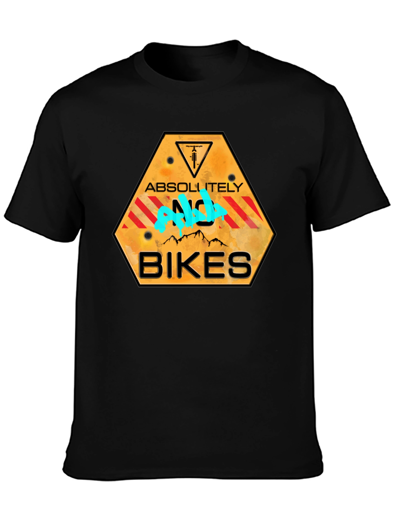 Absolutely No Bikes T-Shirt - Novelty Graphic Tee