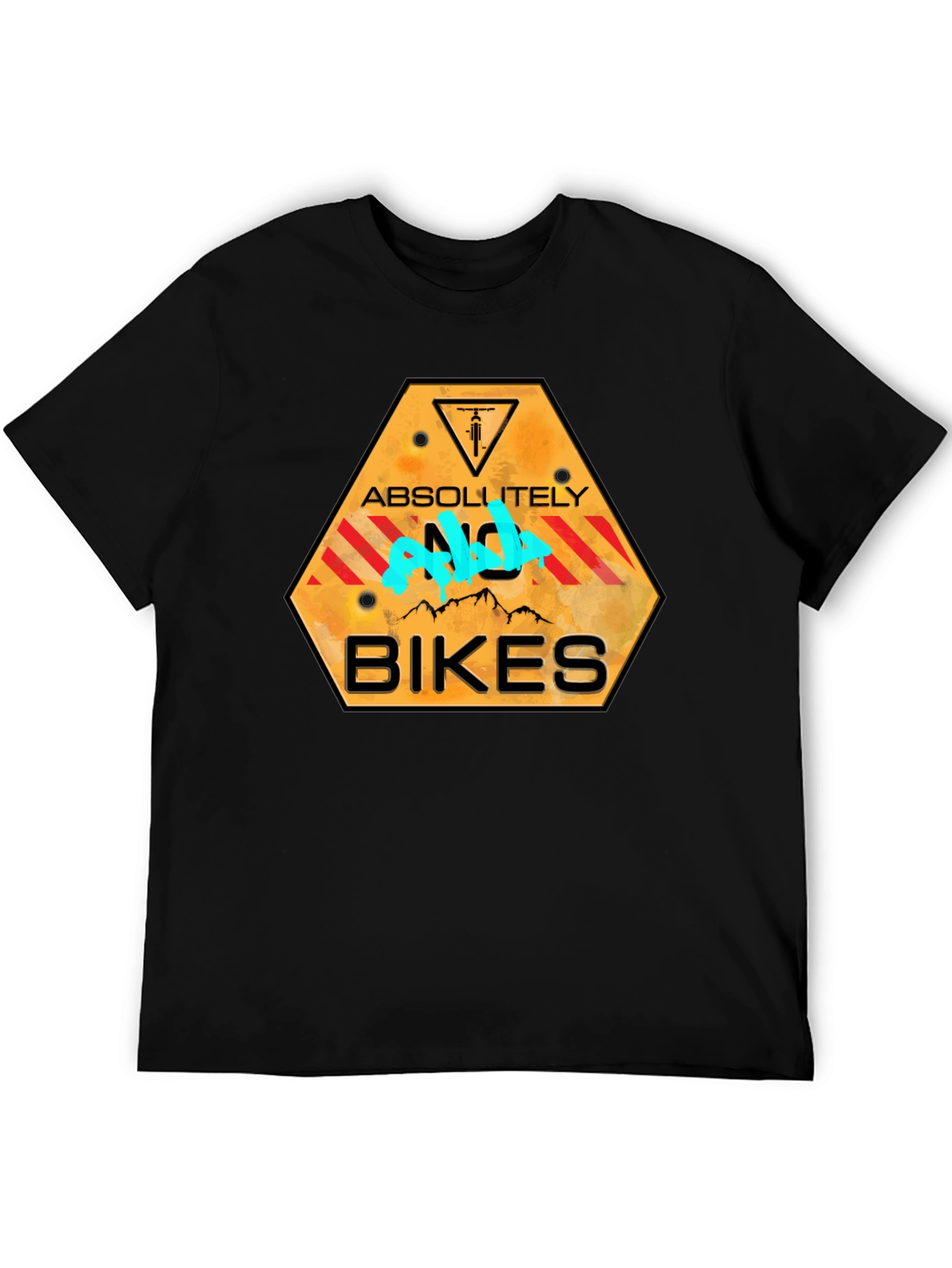 Absolutely No Bikes T-Shirt - Novelty Graphic Tee