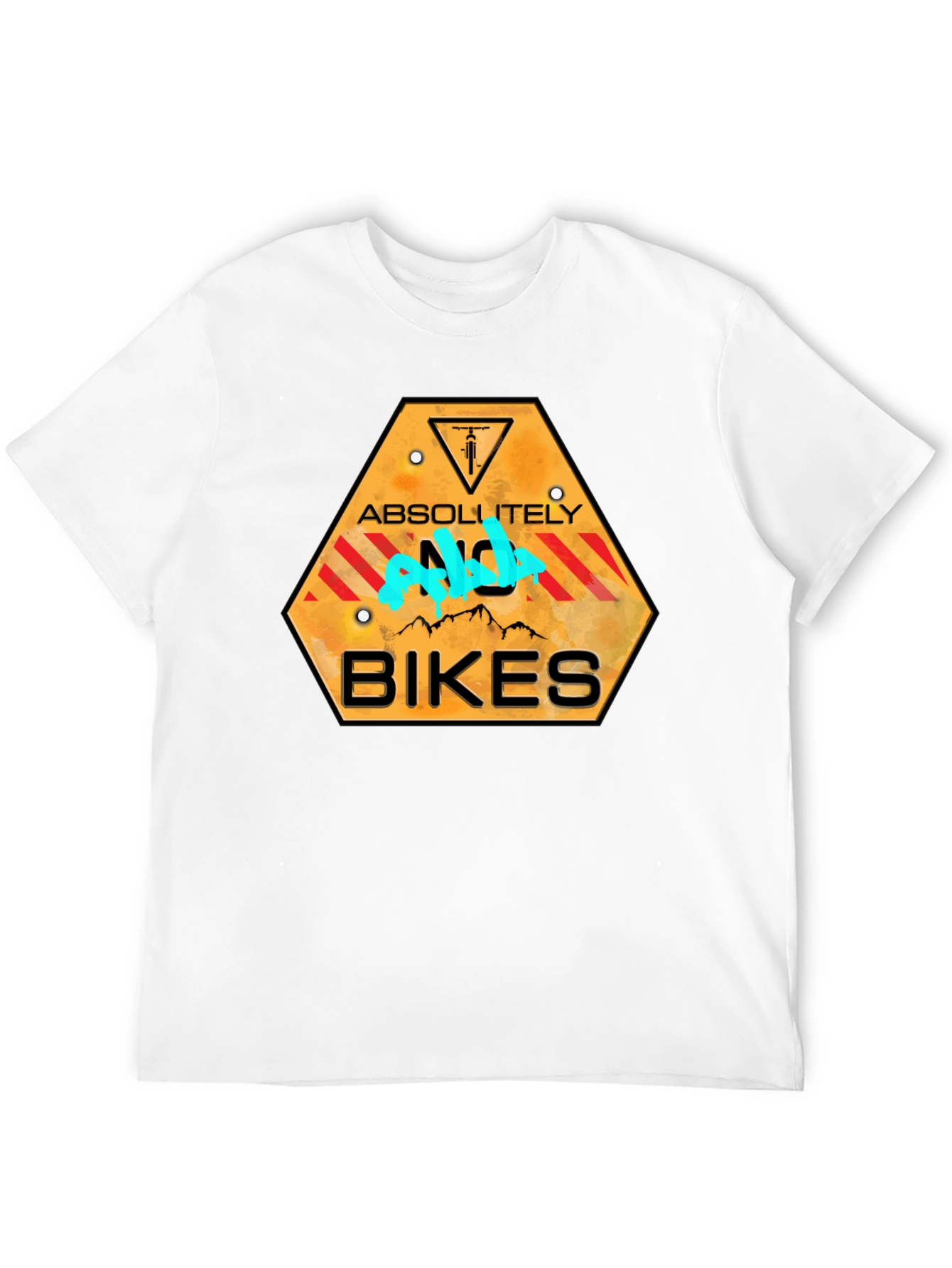 Absolutely No Bikes T-Shirt - Novelty Graphic Tee