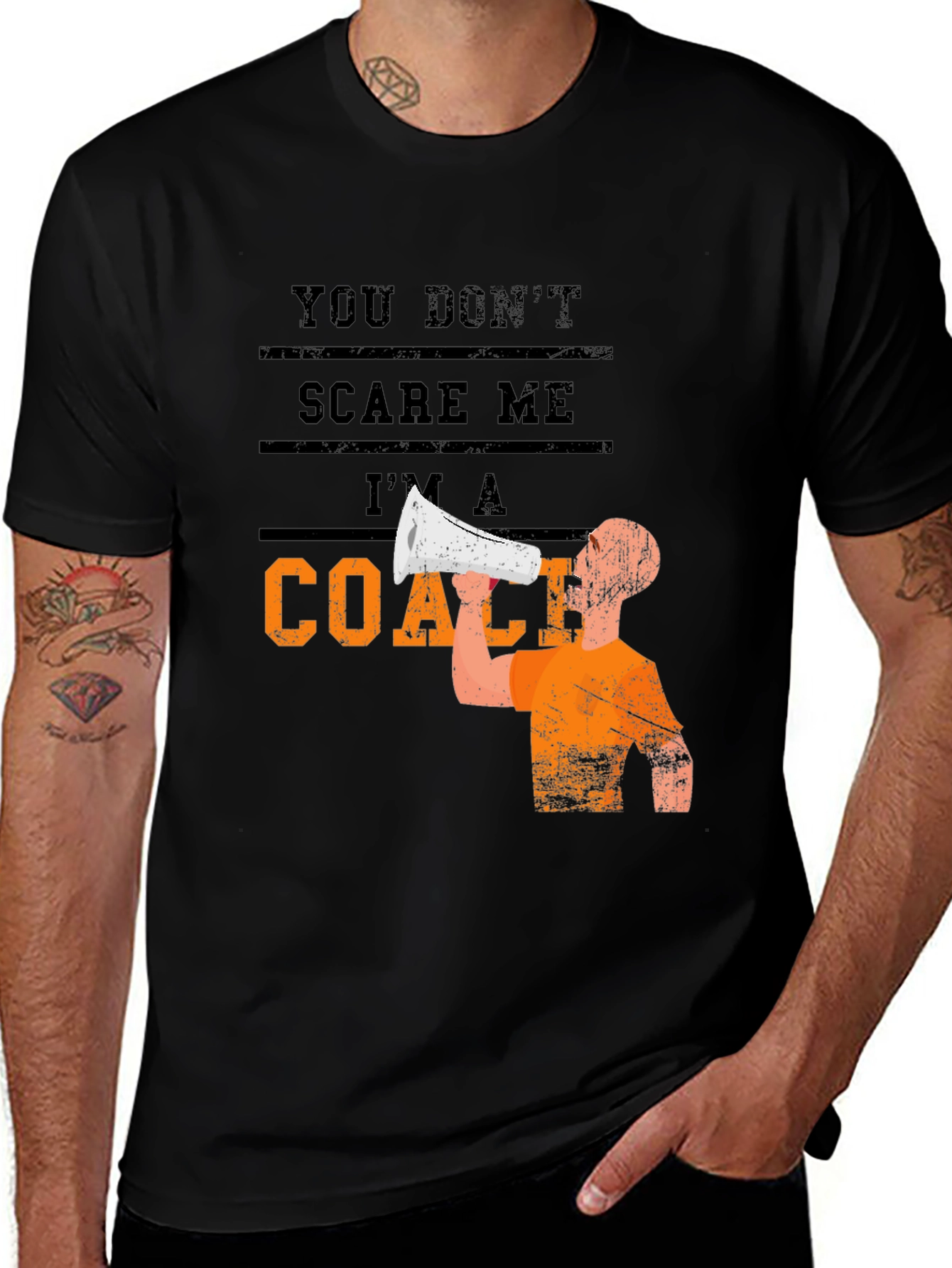 You Dont Scare Me Im A Coach Graphic T-Shirt