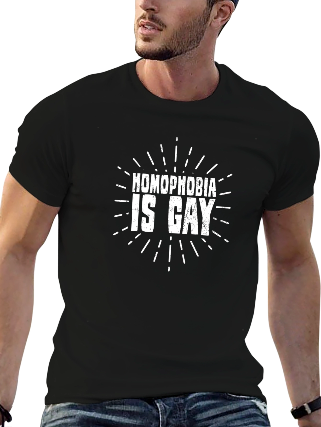 Homophobia is Gay T-Shirt - Black Graphic Tee