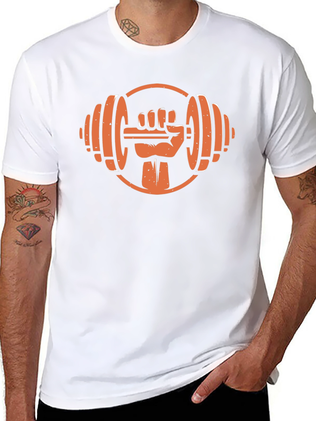 Workout Hand Dumbbell Graphic T-Shirt