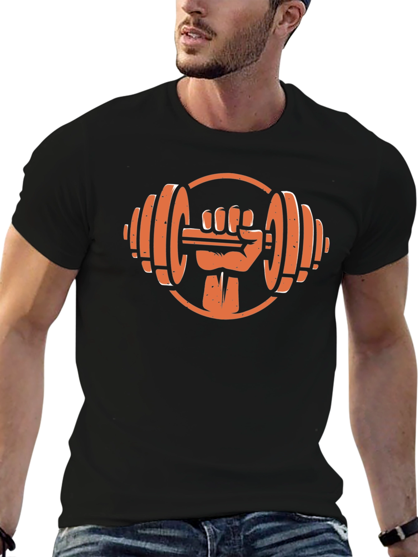 Workout Hand Dumbbell Graphic T-Shirt