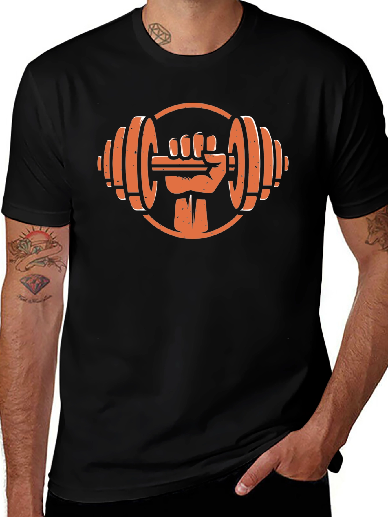 Workout Hand Dumbbell Graphic T-Shirt
