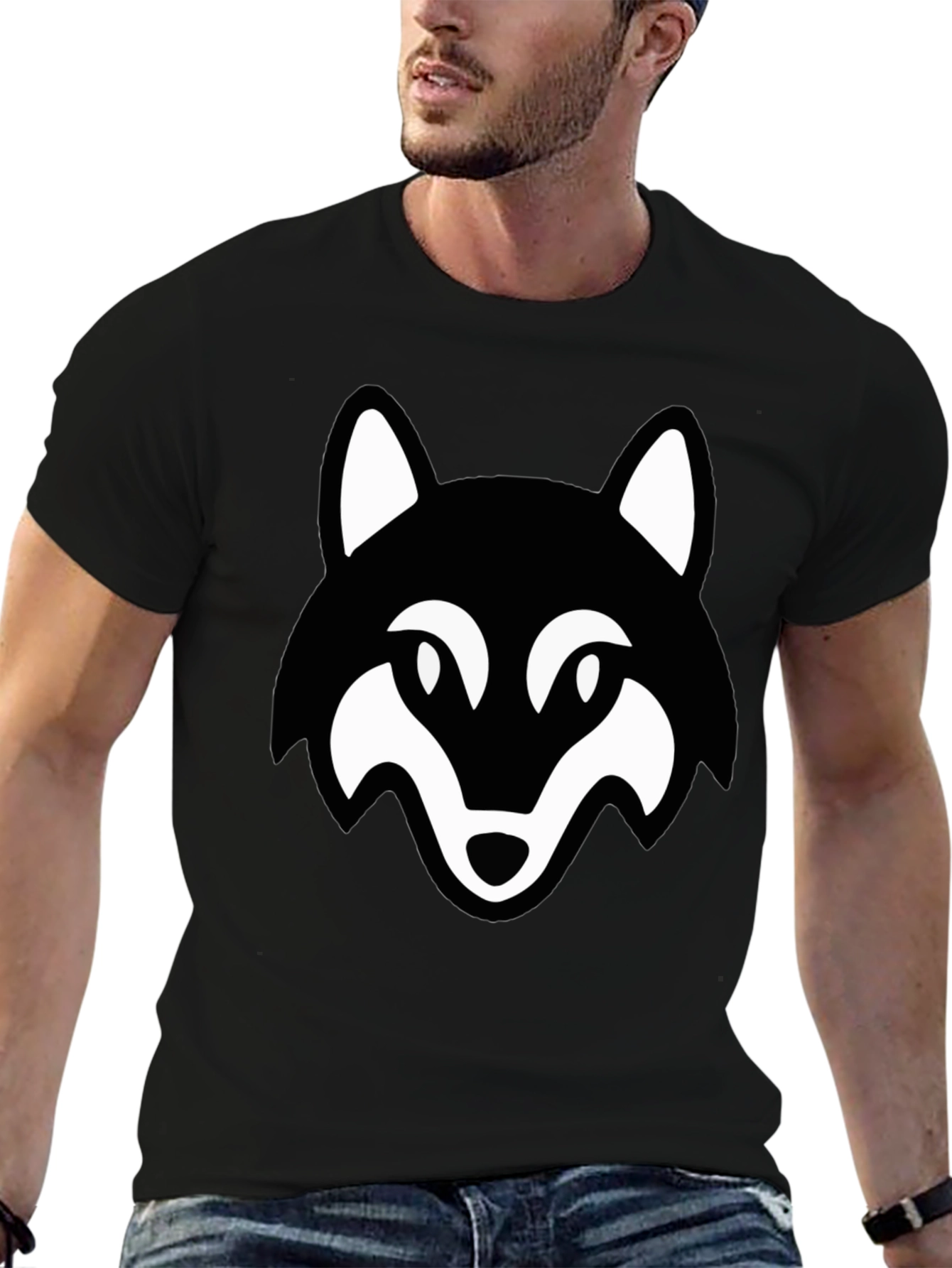 Wolf Graphic Black T-Shirt