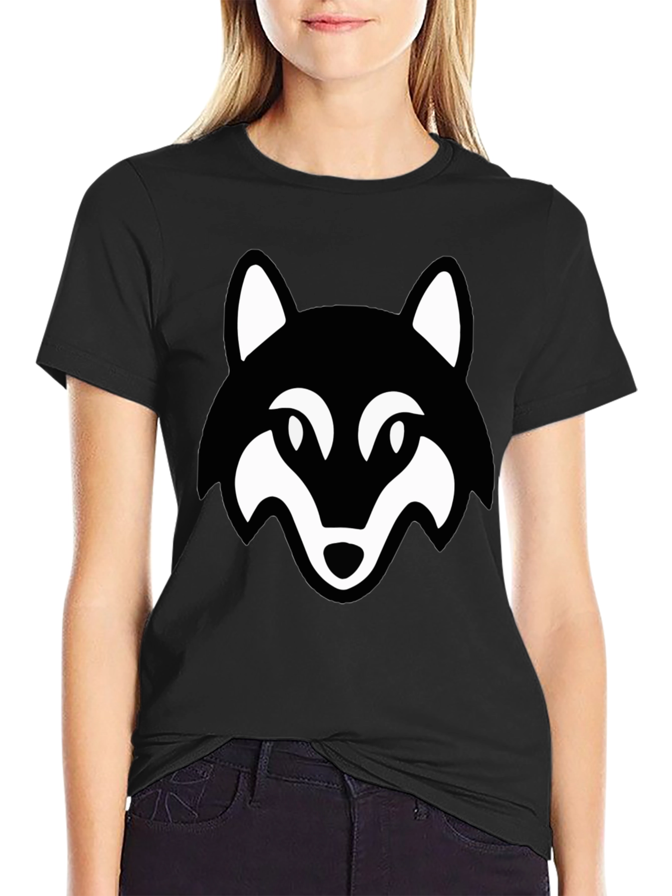 Wolf Graphic Black T-Shirt