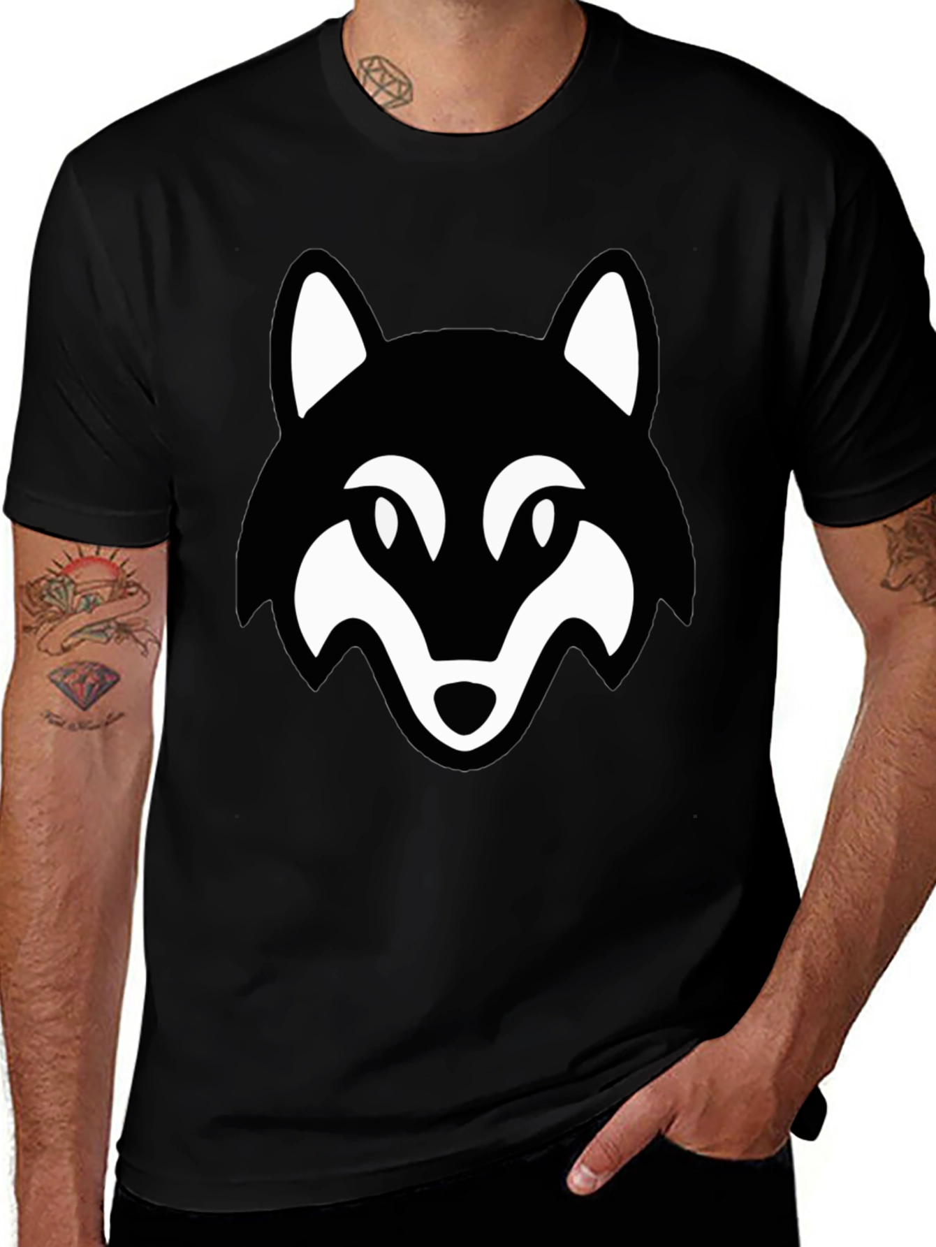Wolf Graphic Black T-Shirt