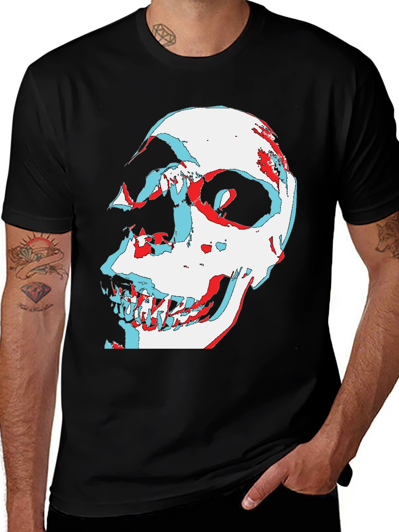 Skull Illusion Graphic Tee