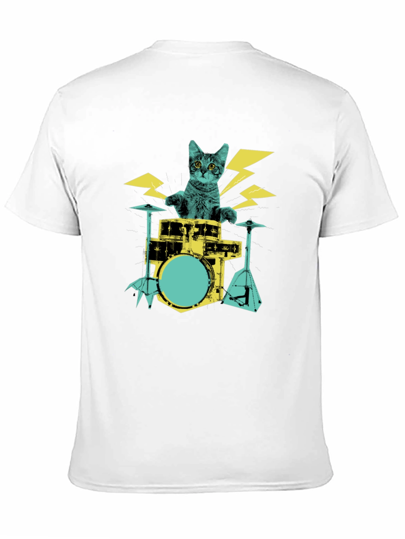 Cat Drummer Graphic T-Shirt