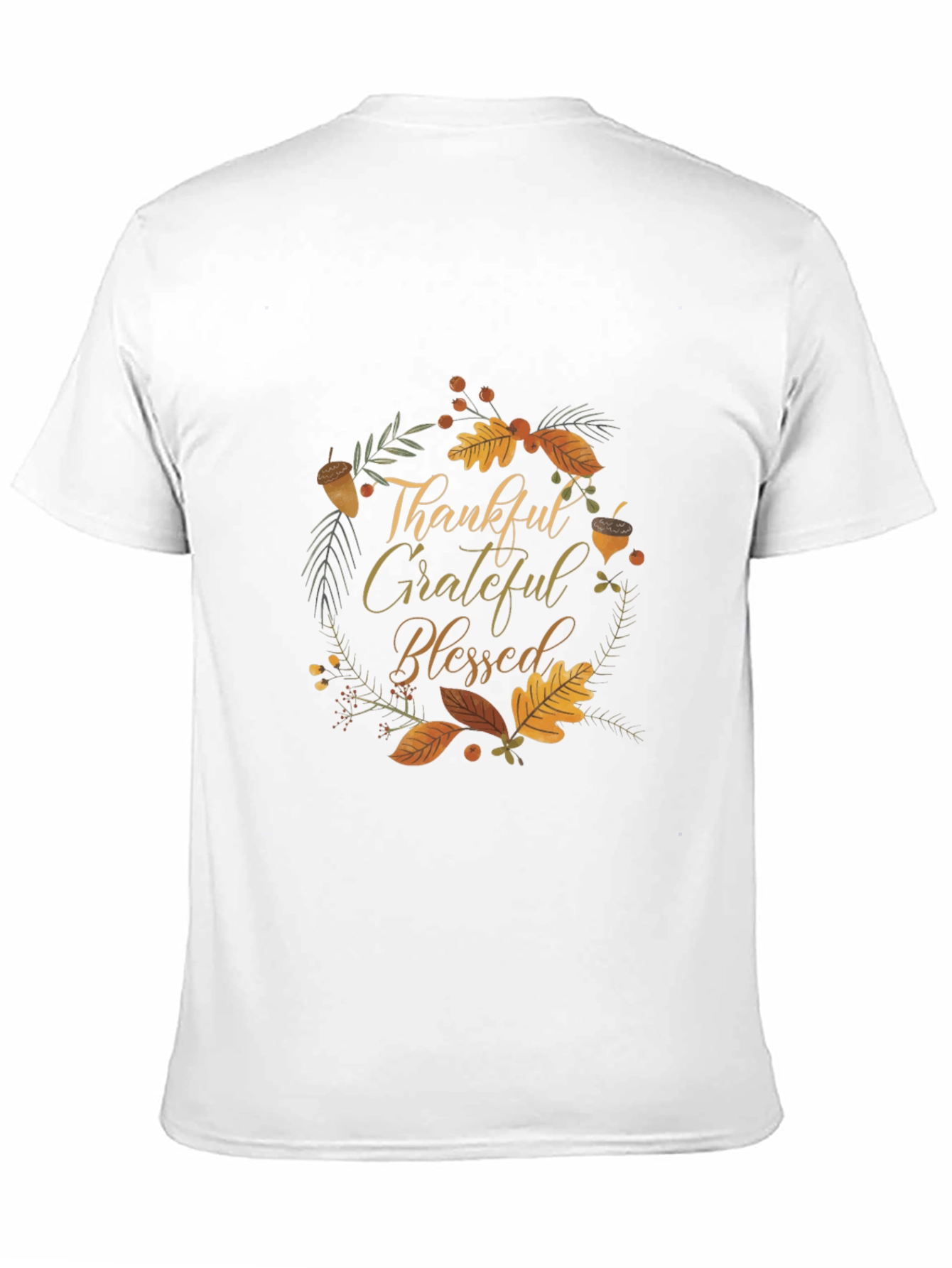 Thankful Grateful Blessed Black Tee