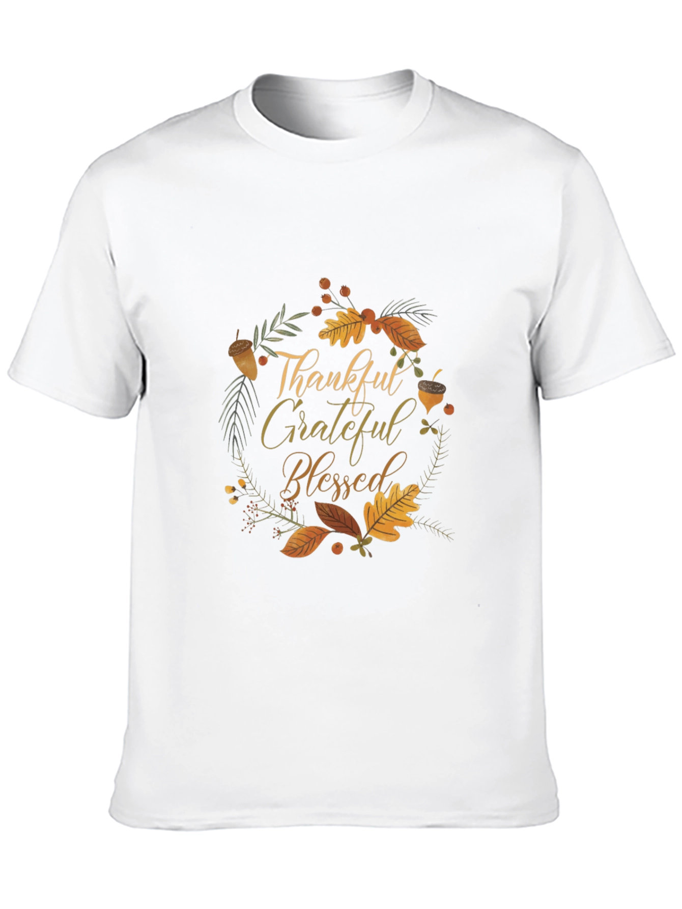 Thankful Grateful Blessed Black Tee