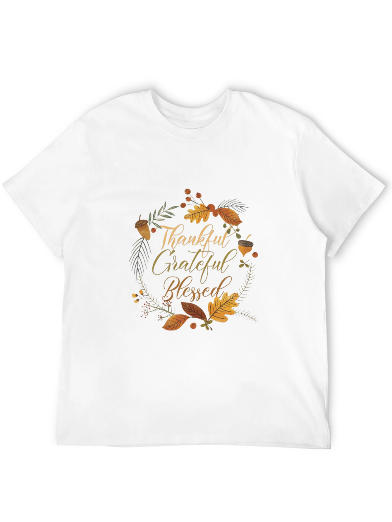 Thankful Grateful Blessed Black Tee