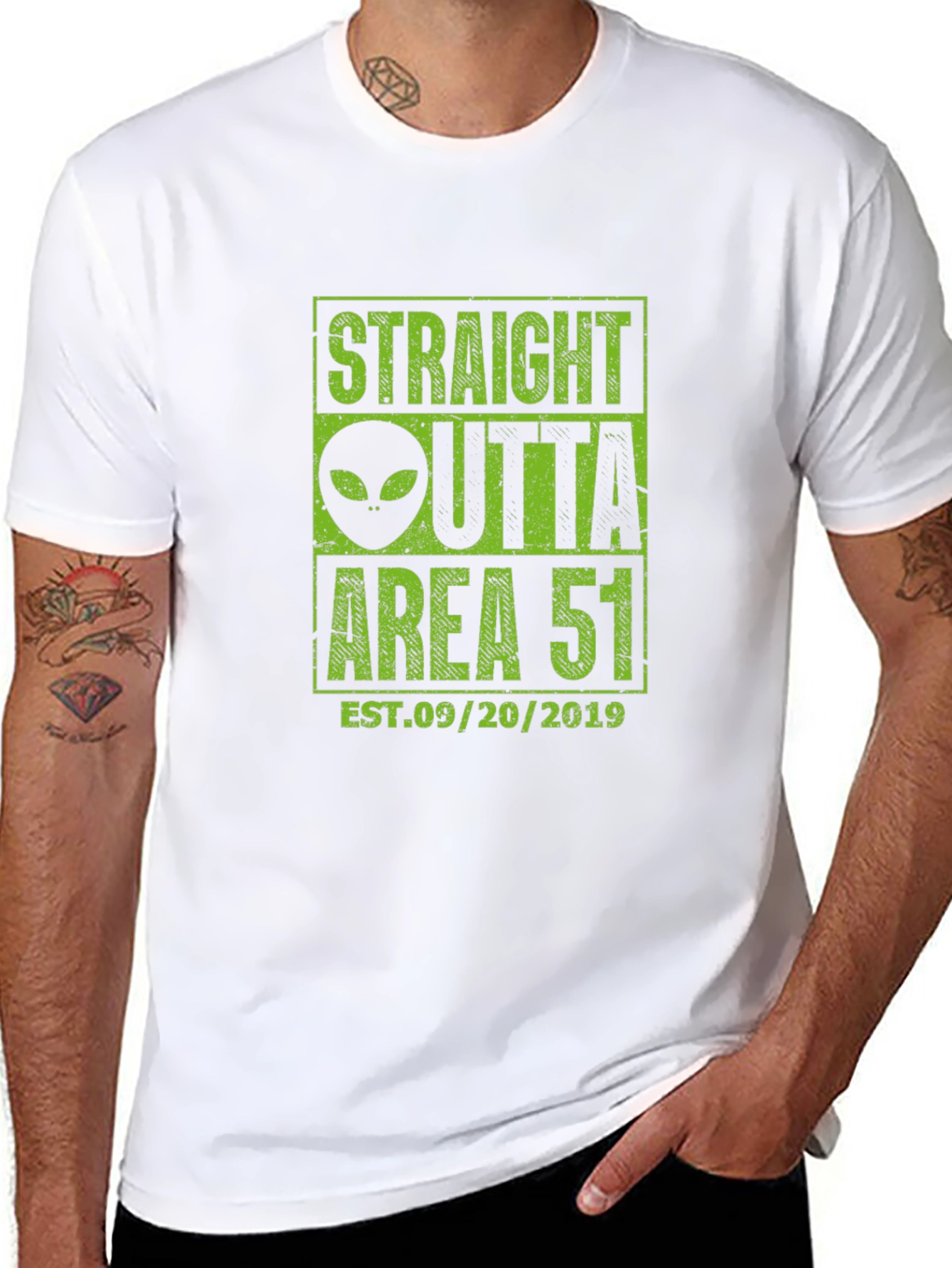 Straight Outta Area 51 T-Shirt - Alien Design