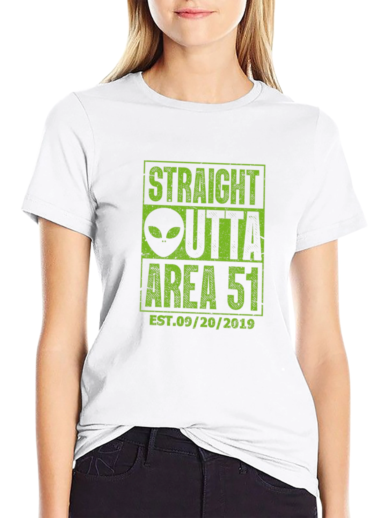 Straight Outta Area 51 T-Shirt - Alien Design