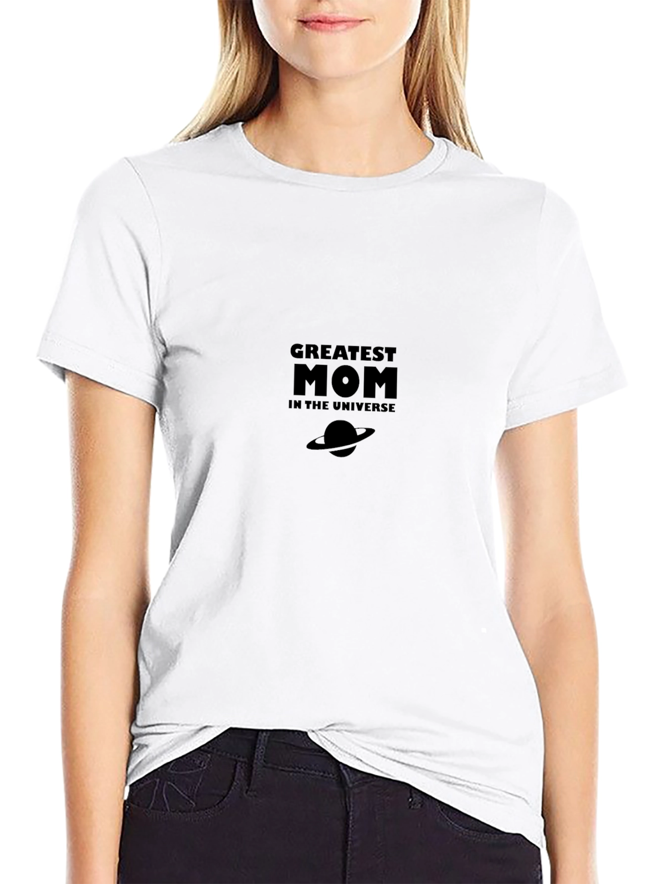 Greatest Mom in the Universe Black T-Shirt