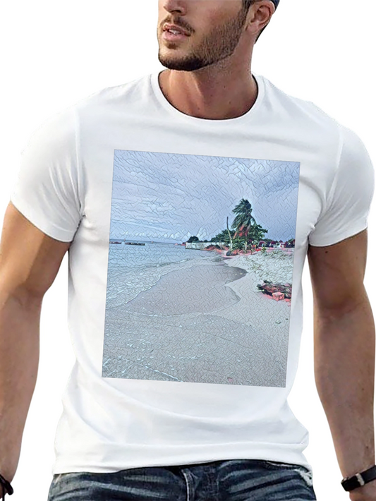 Beach Scene Graphic Tee - Island Vibes