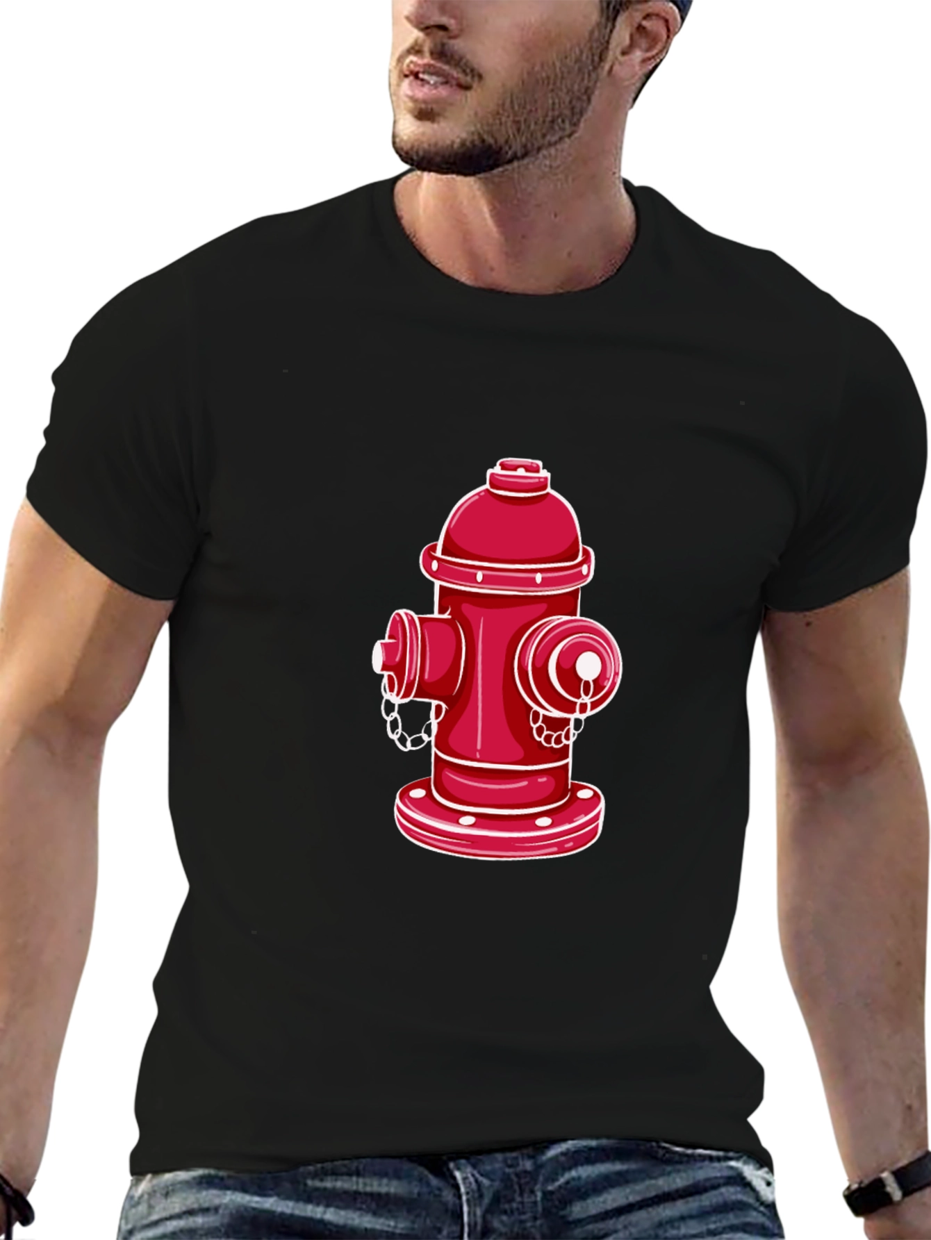 Fire Hydrant Graphic Tee - Black
